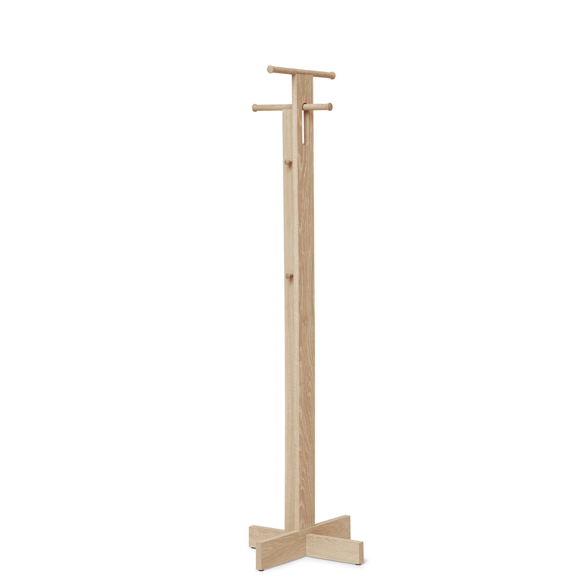 Form & Refine Foyer Clothes Rack White Oiled Oak