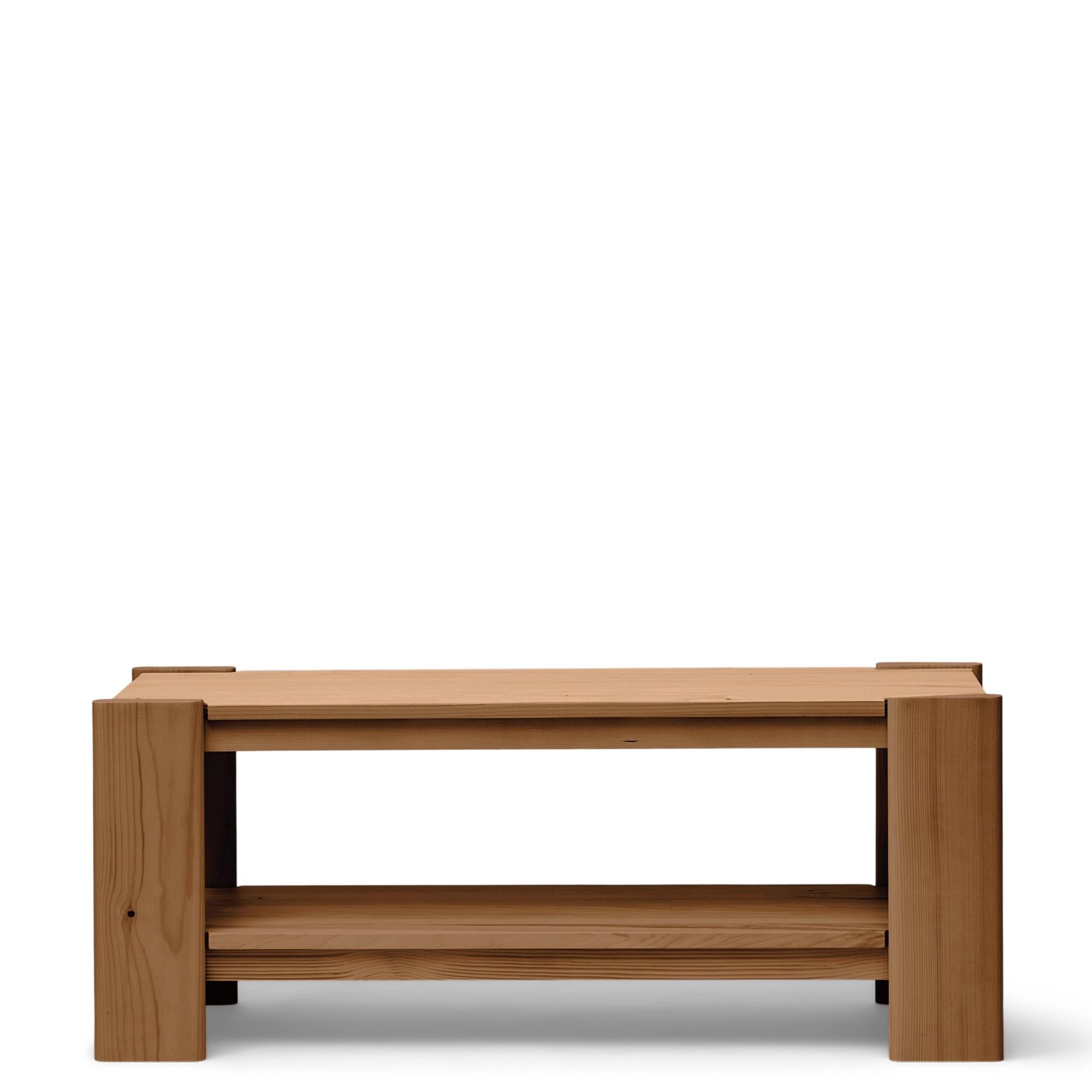 Panca con travi Form & Refine in pino Marrone scuro