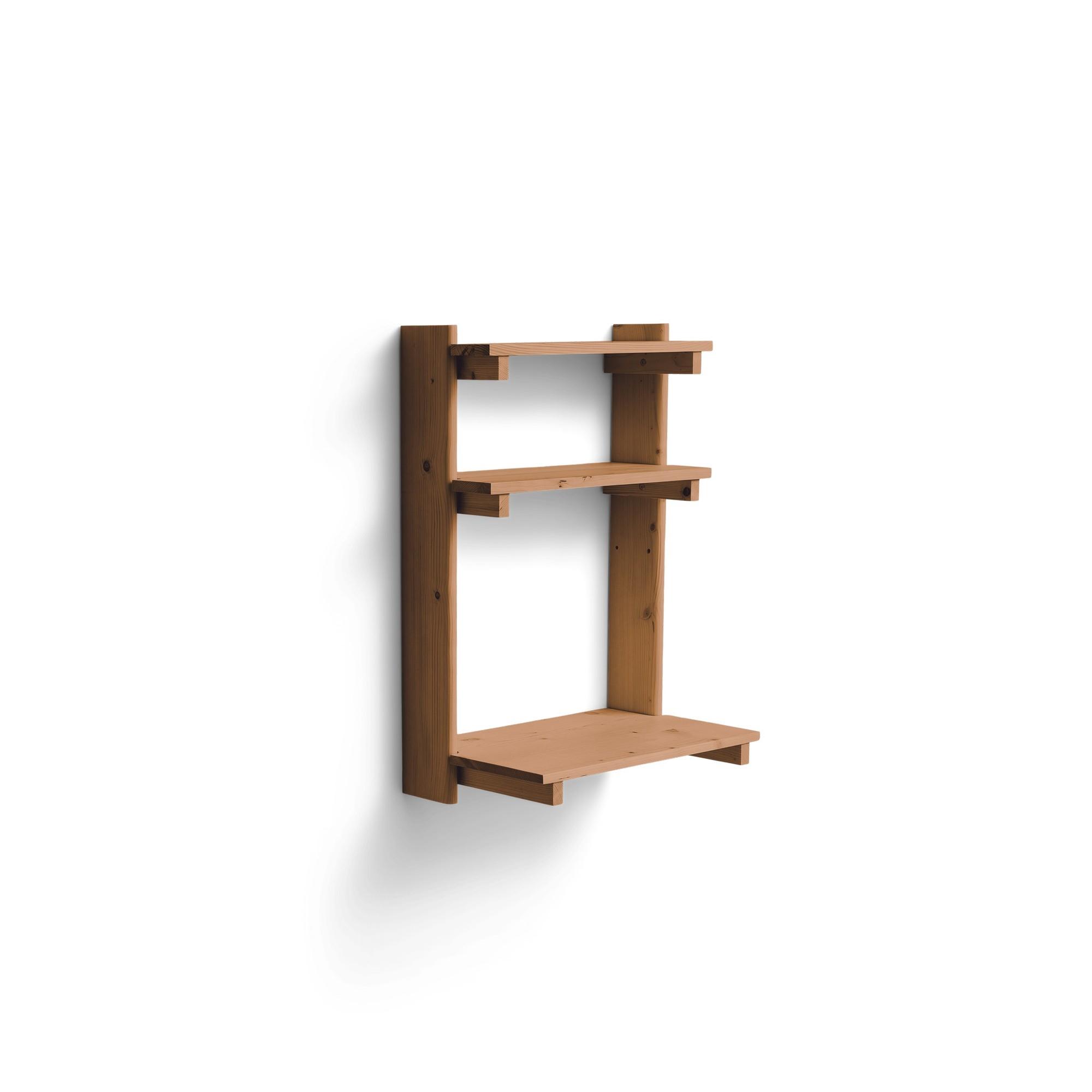 Mensola da parete per ufficio Form & Refine Beam 3 in pino Marrone scuro