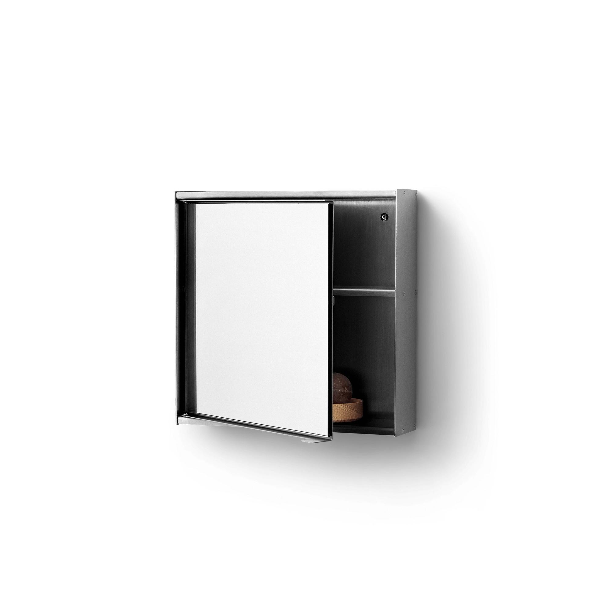 Form & Refine Taper Mirror Cabinet 40x40 cm Acciaio