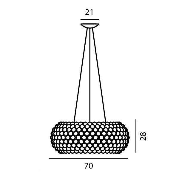 Foscarini Caboche Pendel Grande Stregtegning