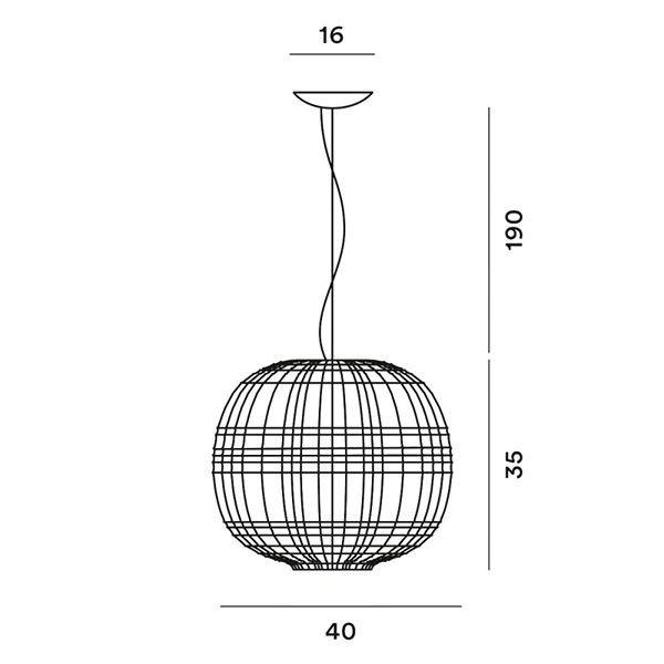 Foscarini Tartan Pendel Stregtegning