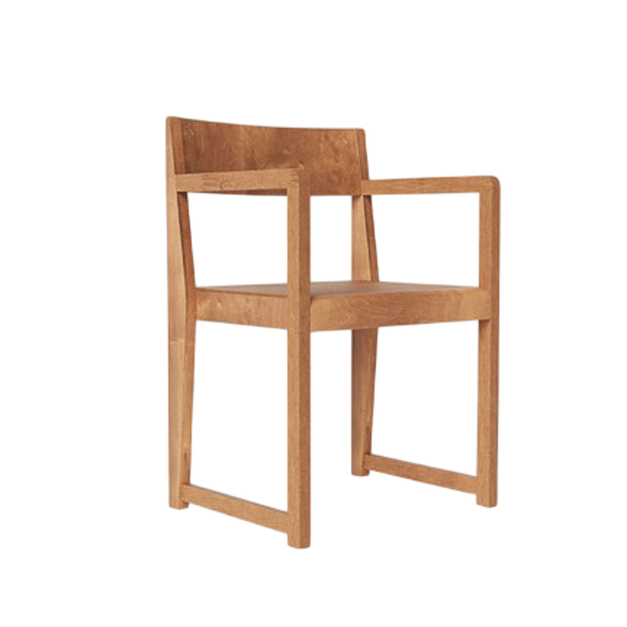 Silla de Comedor Frama 01 con Reposabrazos en Marrón Cálido