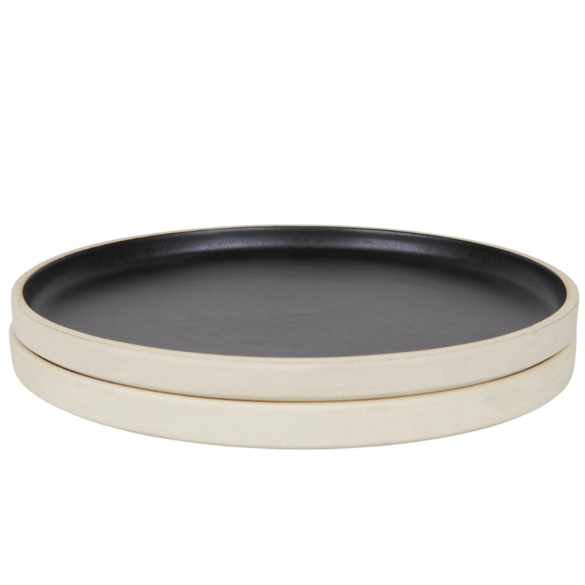 Frama Otto Ceramic Plate Set of 2 Large Black