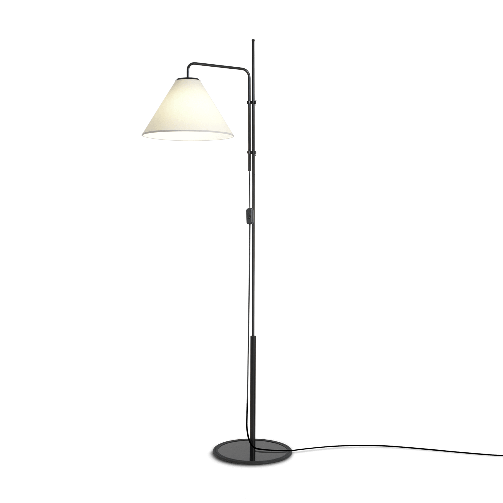 Marset Funiculí Golvlampa Fabric Svart-Vit