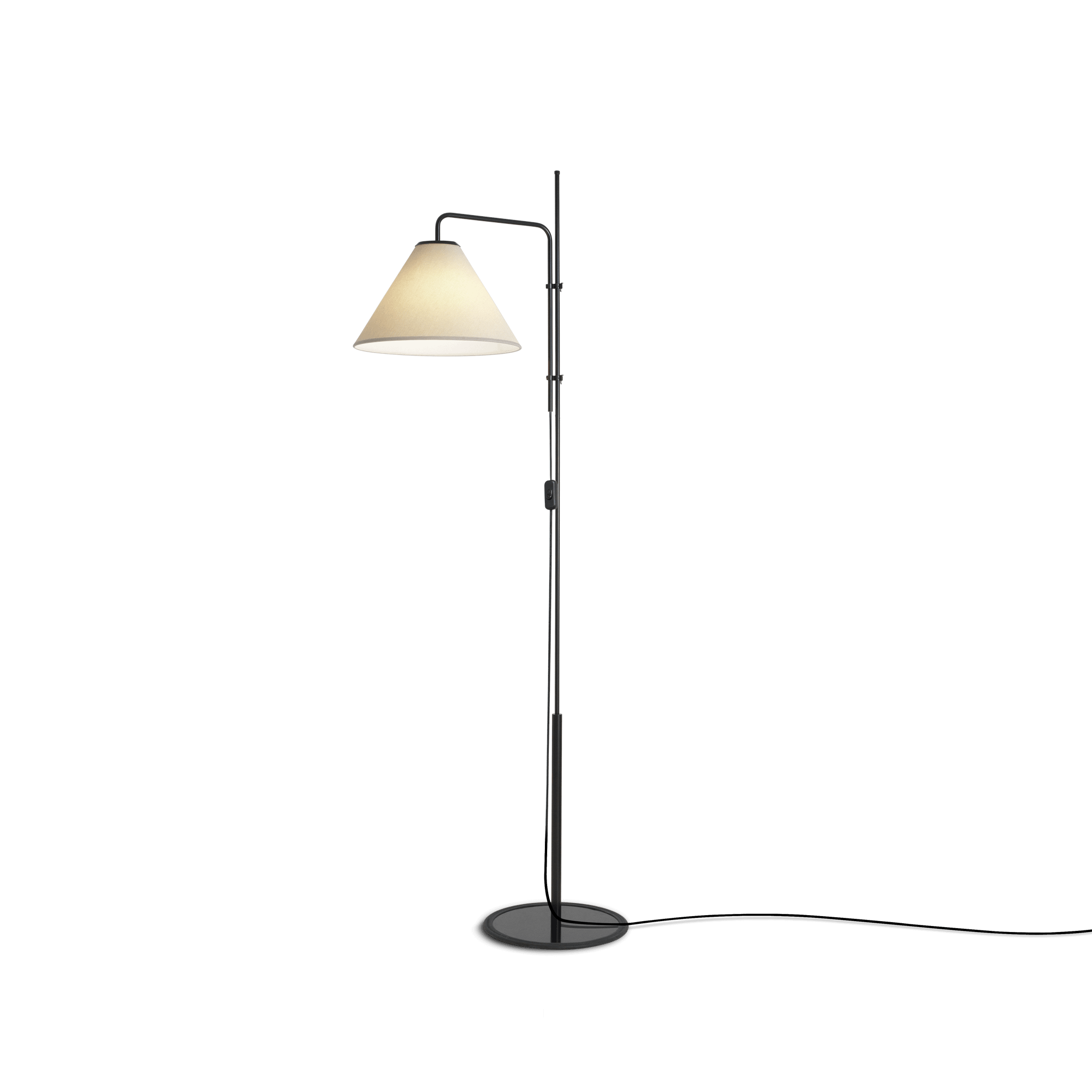 Marset Funiculí Floor Lamp Fabric Black-Sand