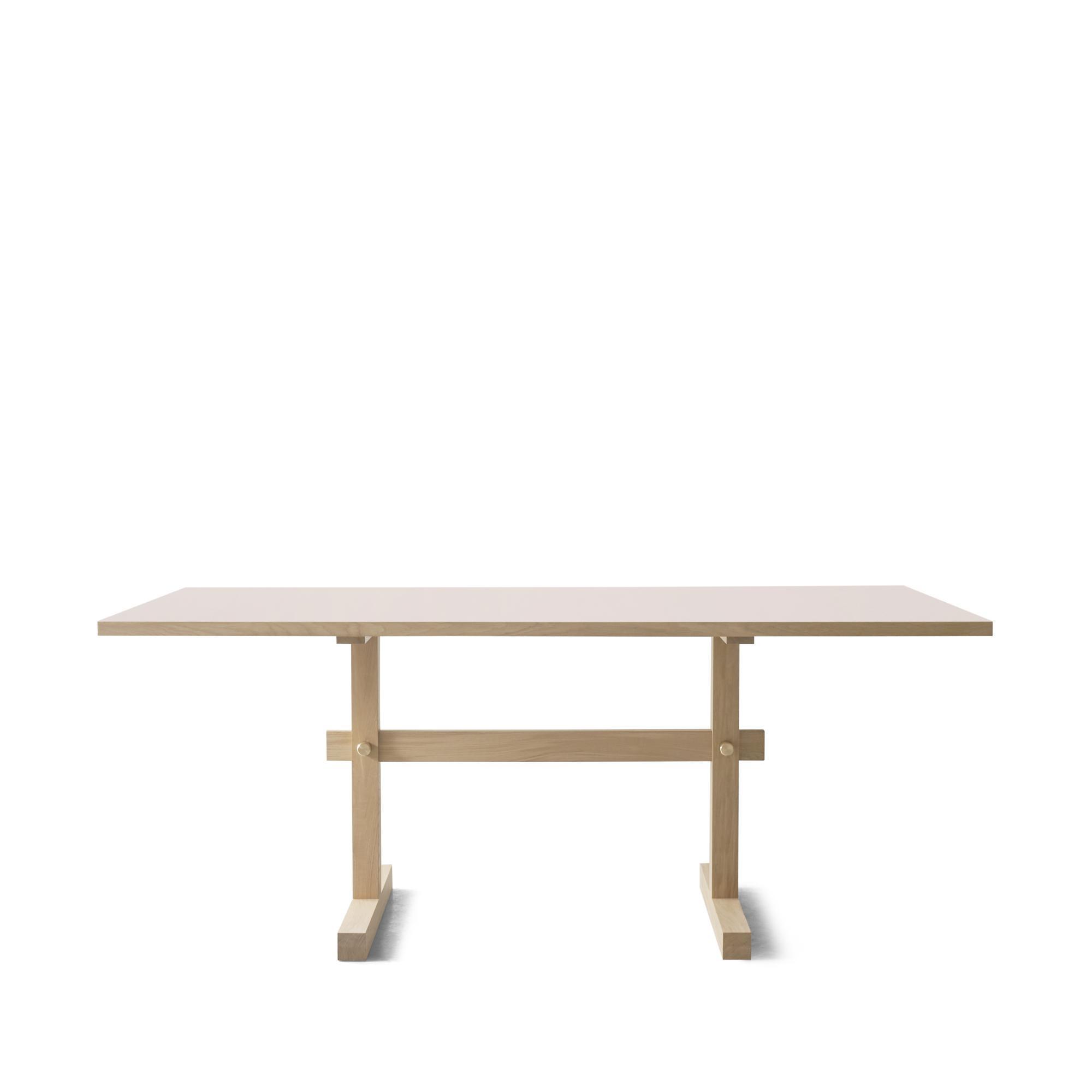 Eberhart Gaspard 180 Table à Manger Poudre Linoléum/Chêne Clair