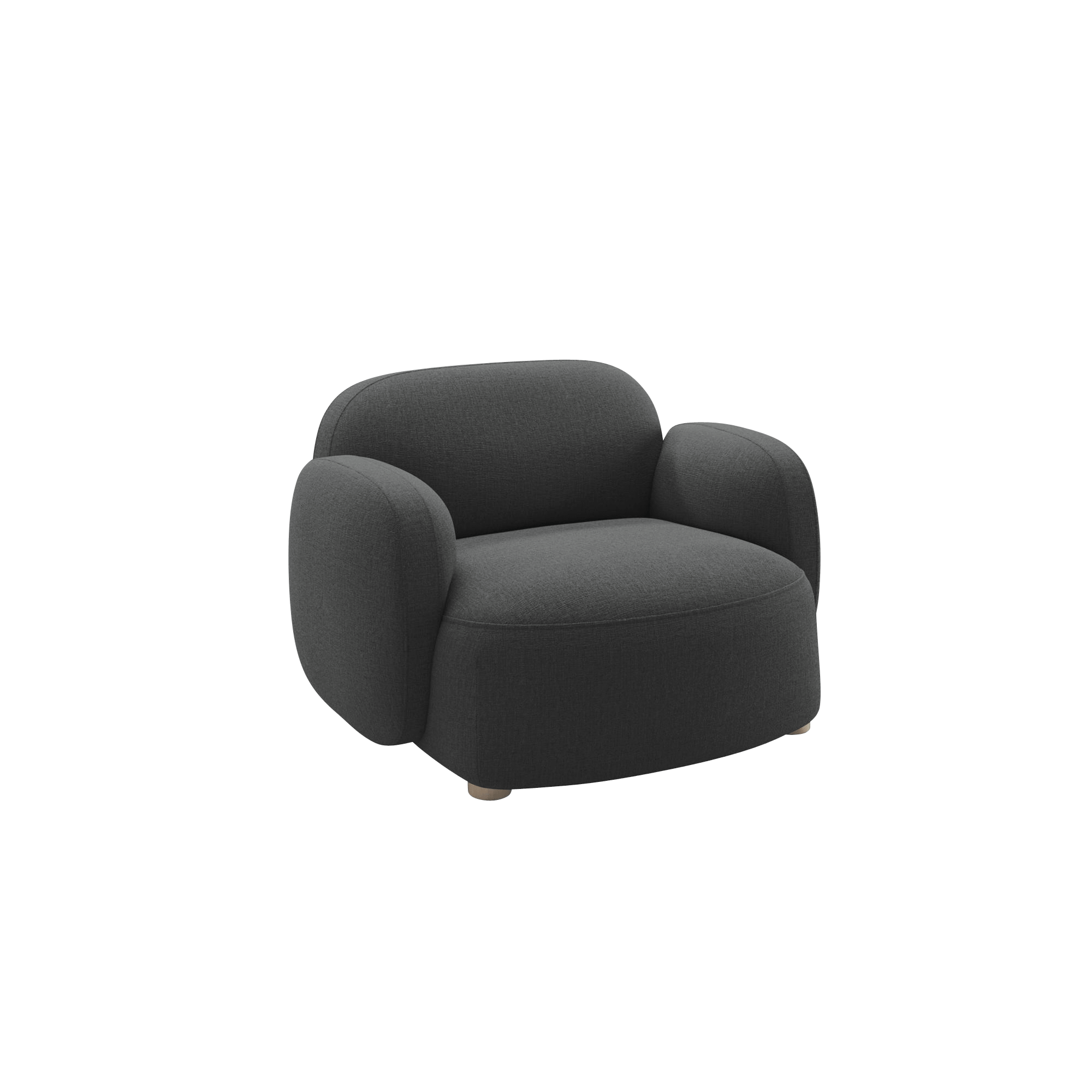 Northern Gem Armchair with Armrests Brusvik Dark Grey