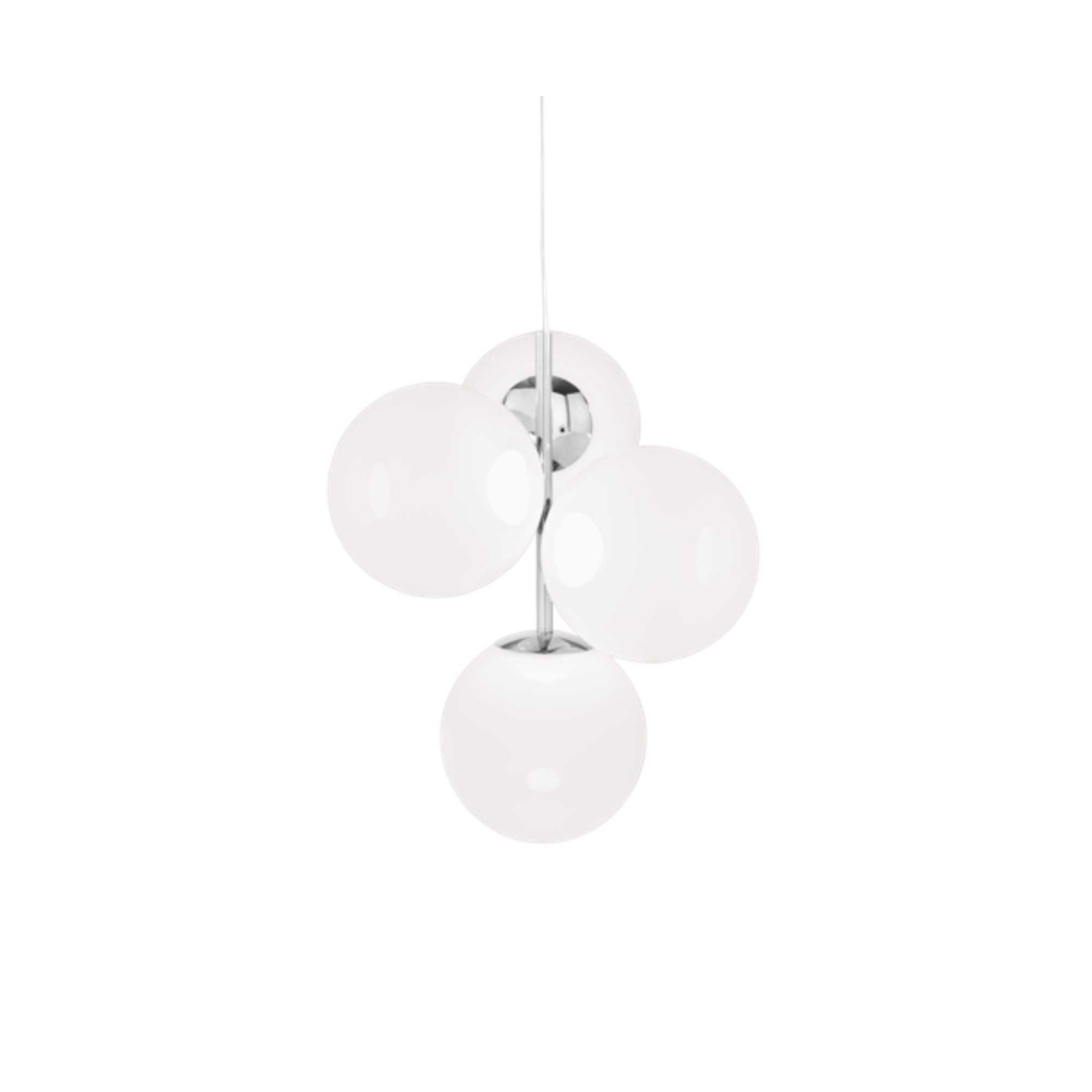 Tom Dixon Globe Lustre Mini Opale/ Argent