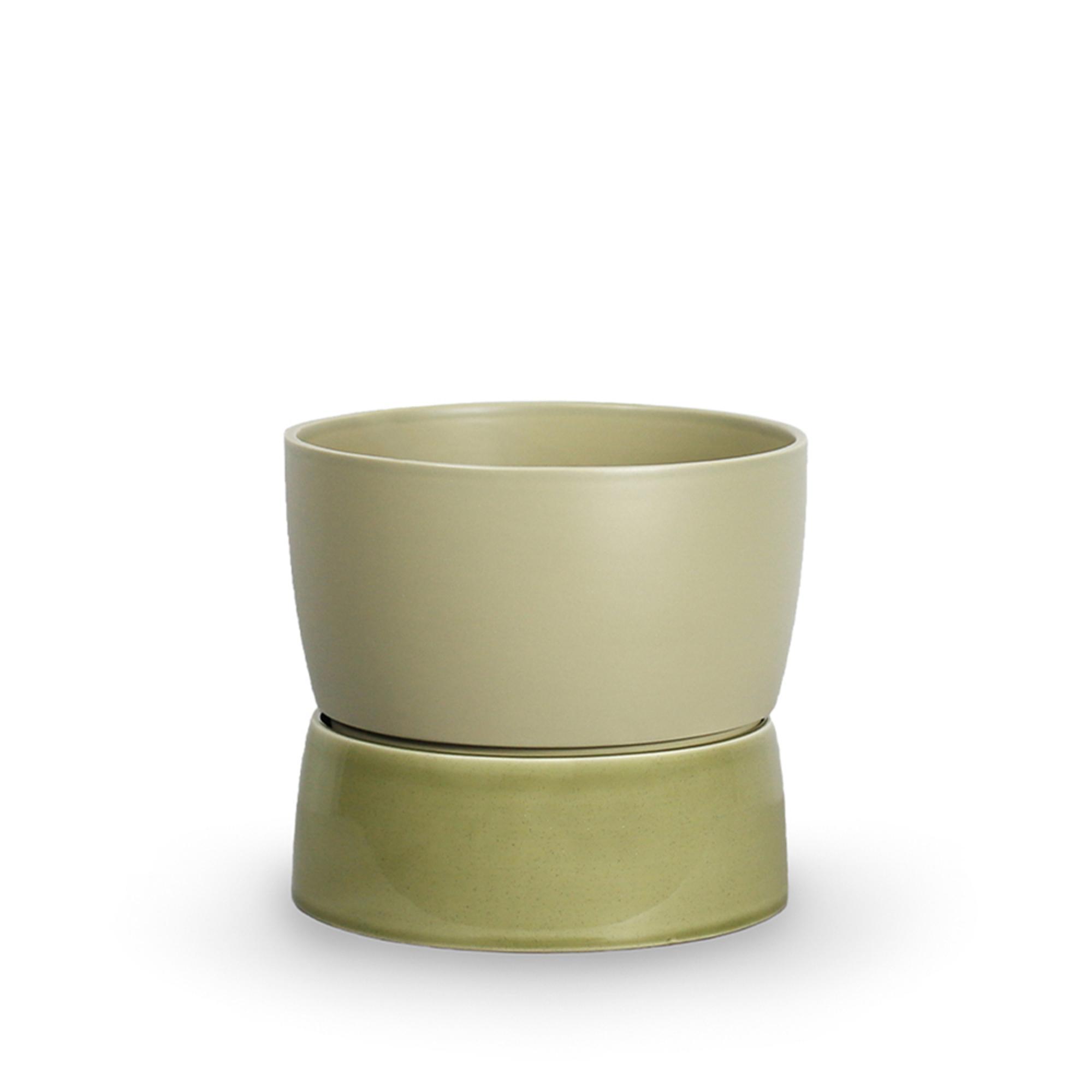 Ro Collection Two Tone Planter Jar Large Artisjokgroen