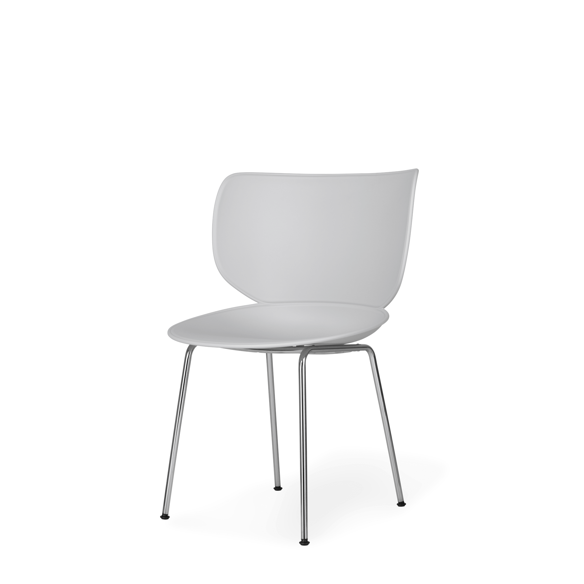 Moooi Hana Dining Chair Unupholstered Set of 2 Concrete/ Chrome