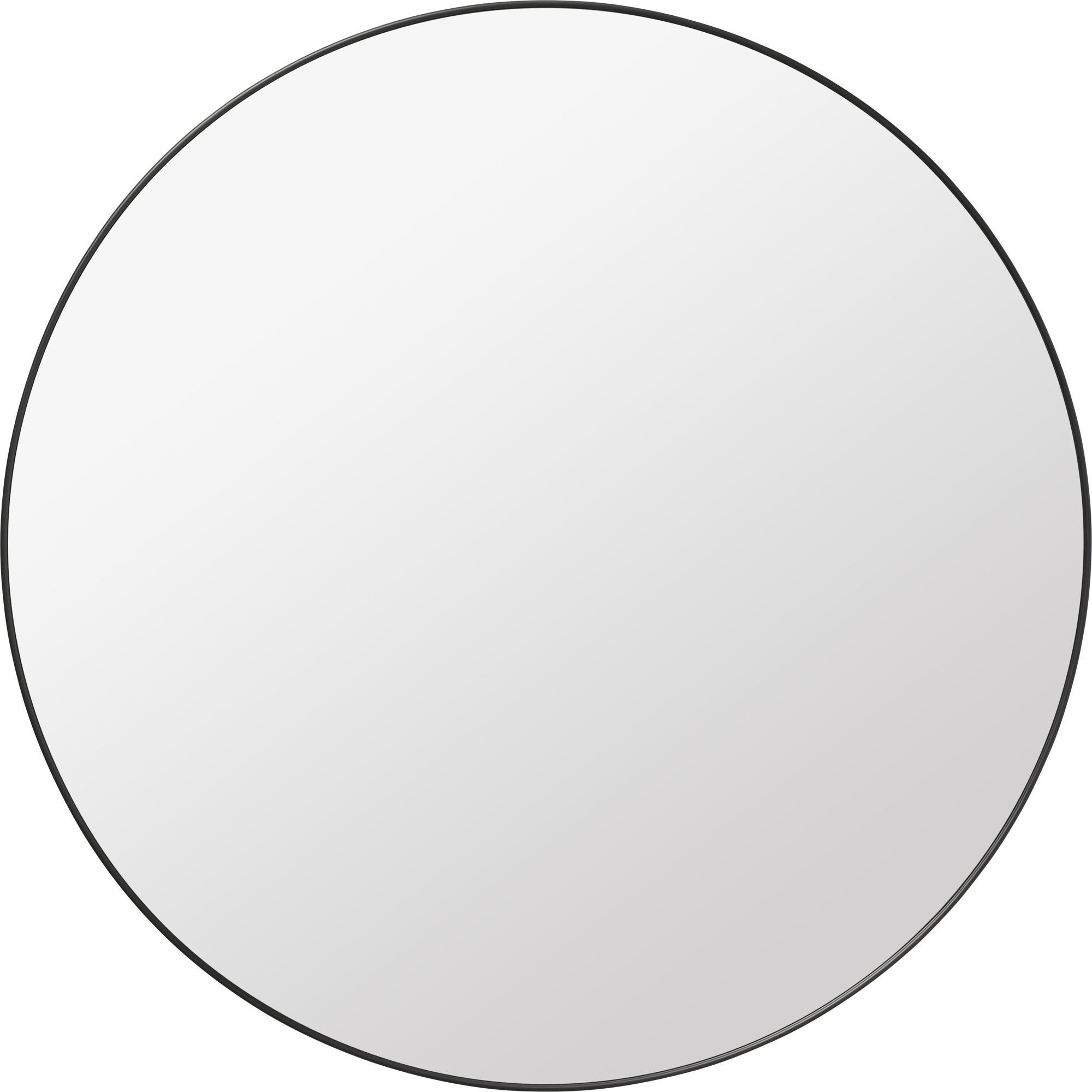 GUBI Wall Mirror Round Ø110 cm Black Brass