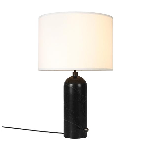 Gubi Gravity Table Lamp Black Marble, White Table Lamp With Black Shade