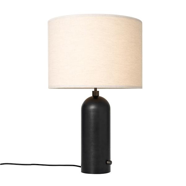 GUBI Gravity Table lamp Blackened Steel & Canvas Shade Large