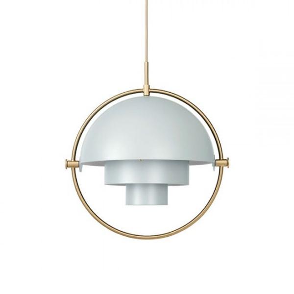 GUBI Multi-Lite Lampadario Ottone E Grigio