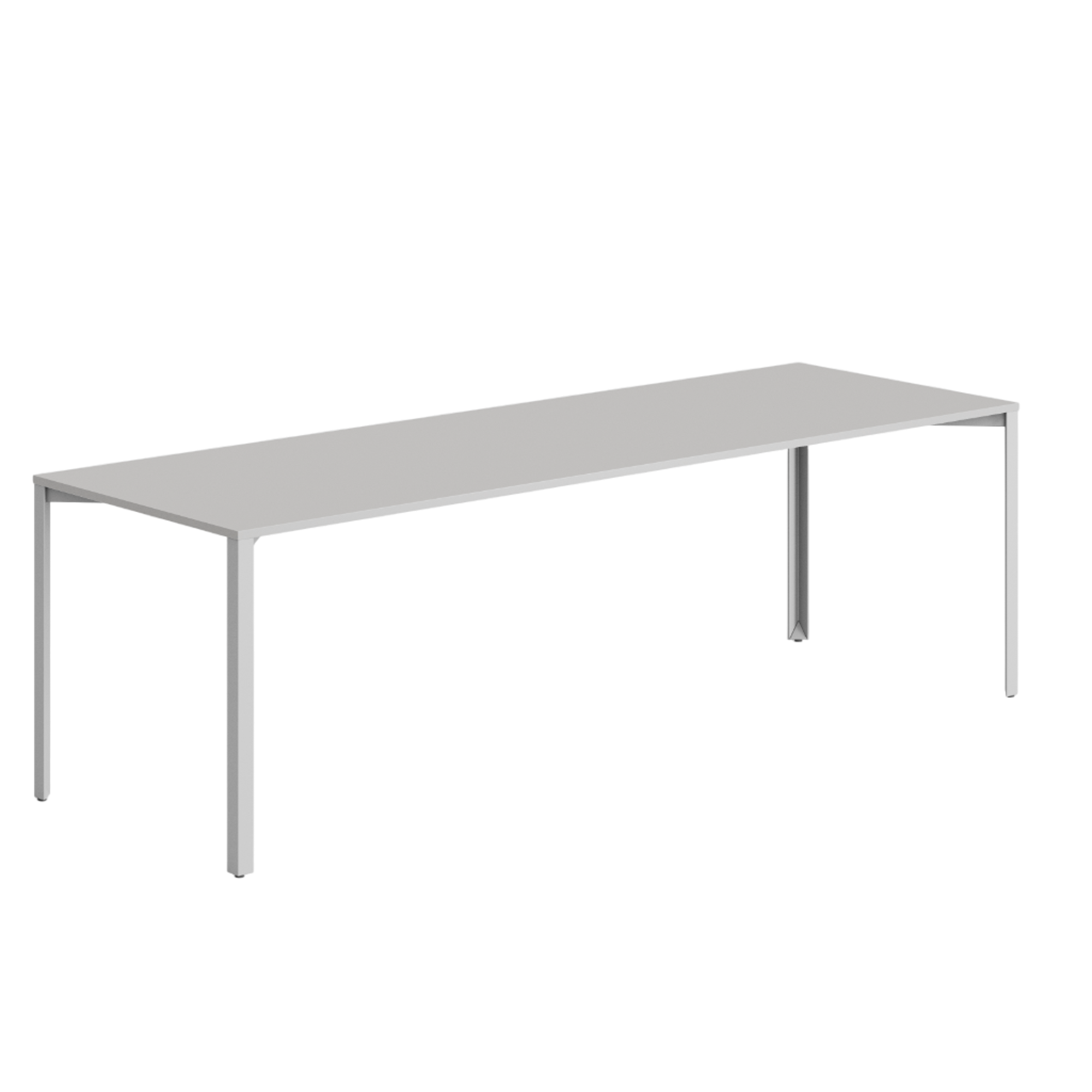 +Halle Grid Table 80x240 Light Gray