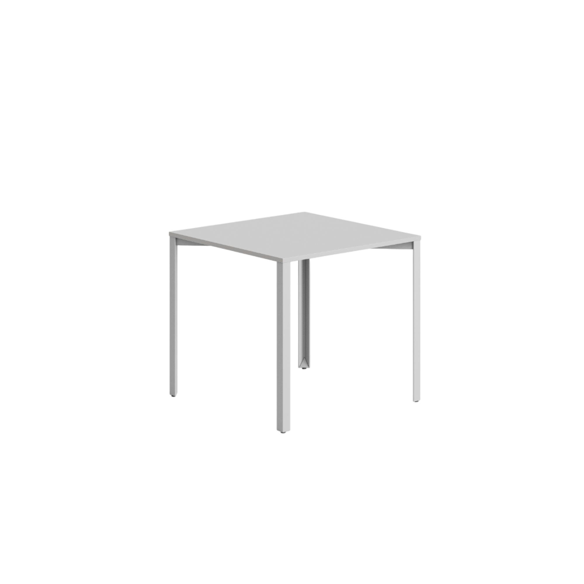+Halle Grid Table 80x80 Light Gray