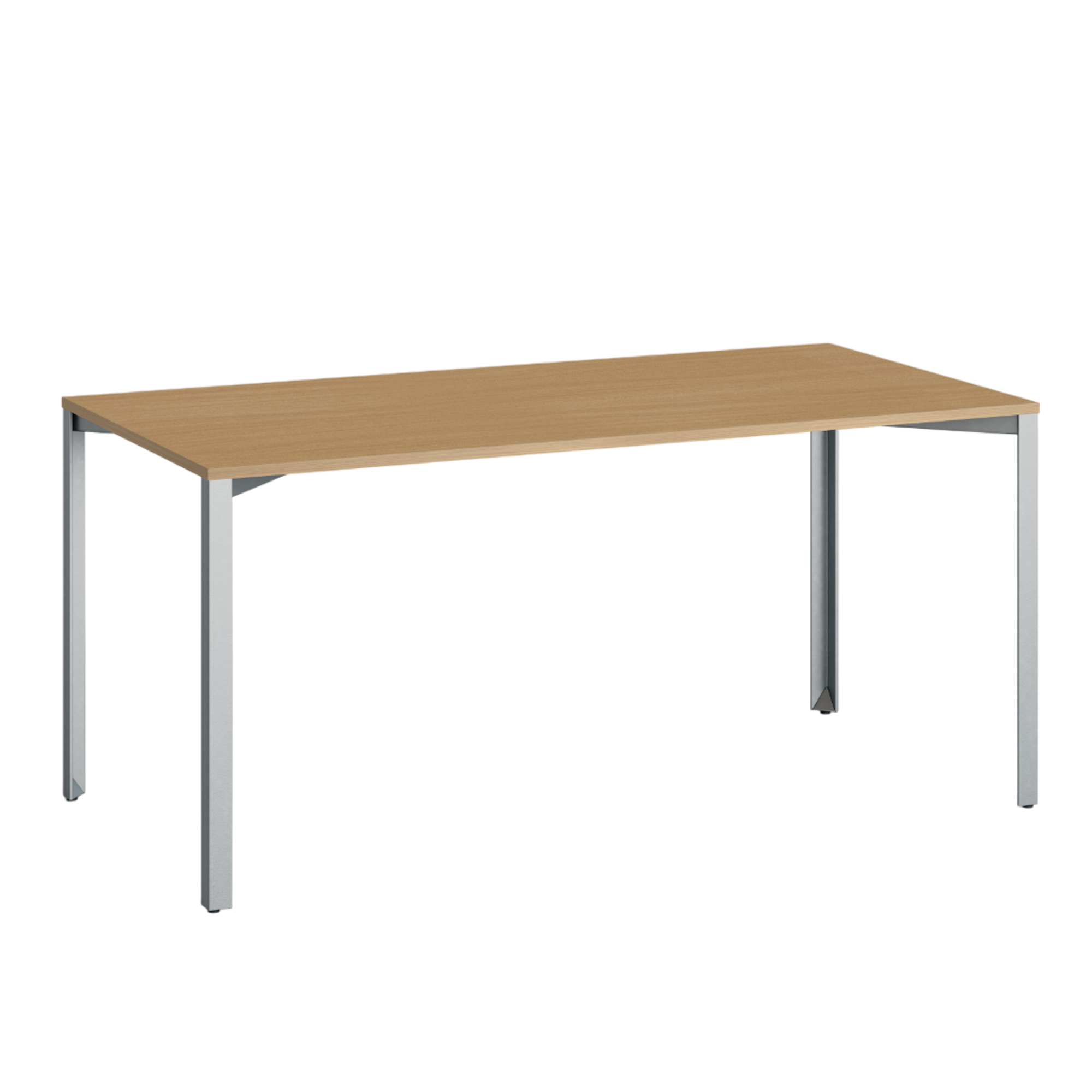 +Halle Grid Tisch 80x160 Eiche/ Blau
