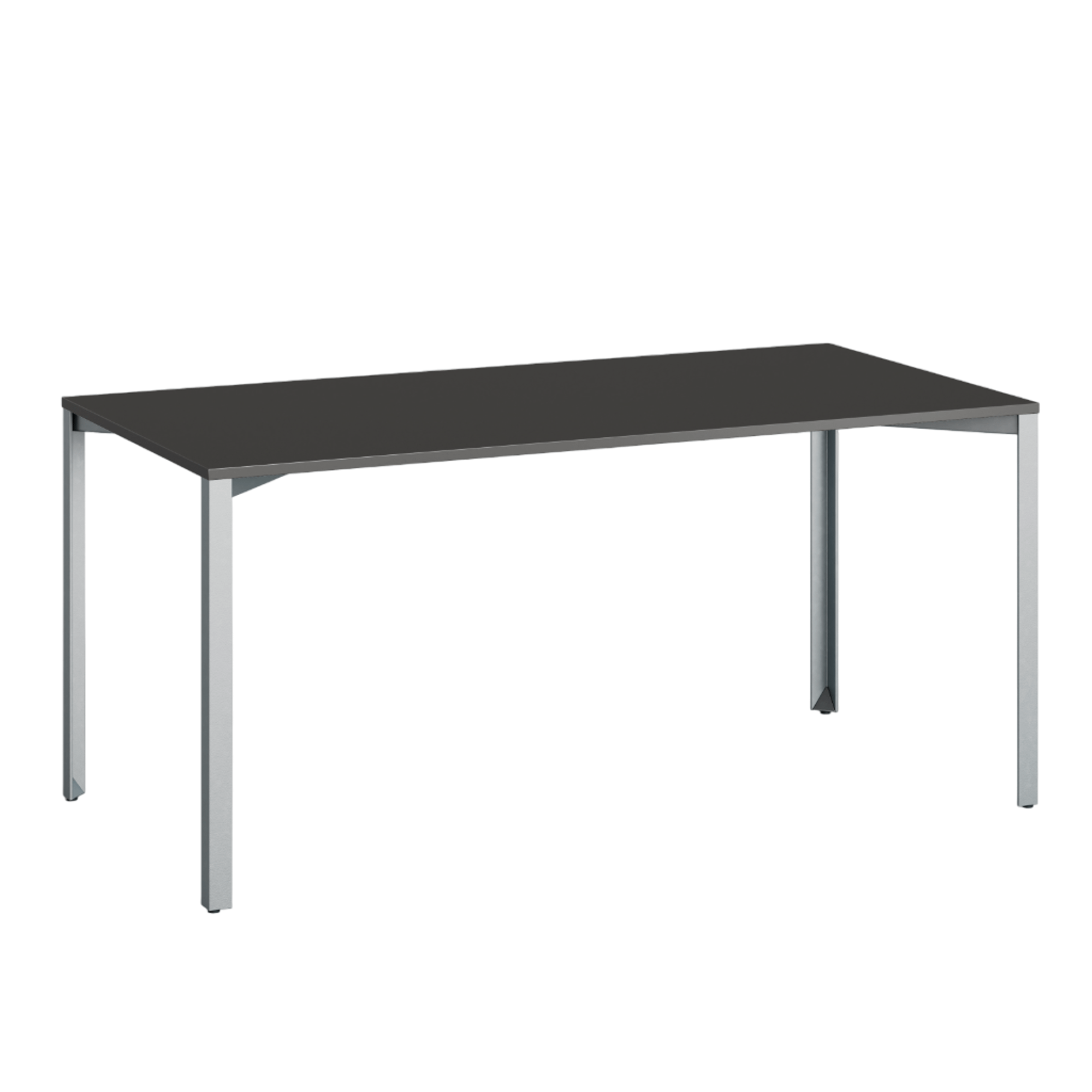 +Halle Grid Tisch 80x160 Schwarz/ Blau Zink