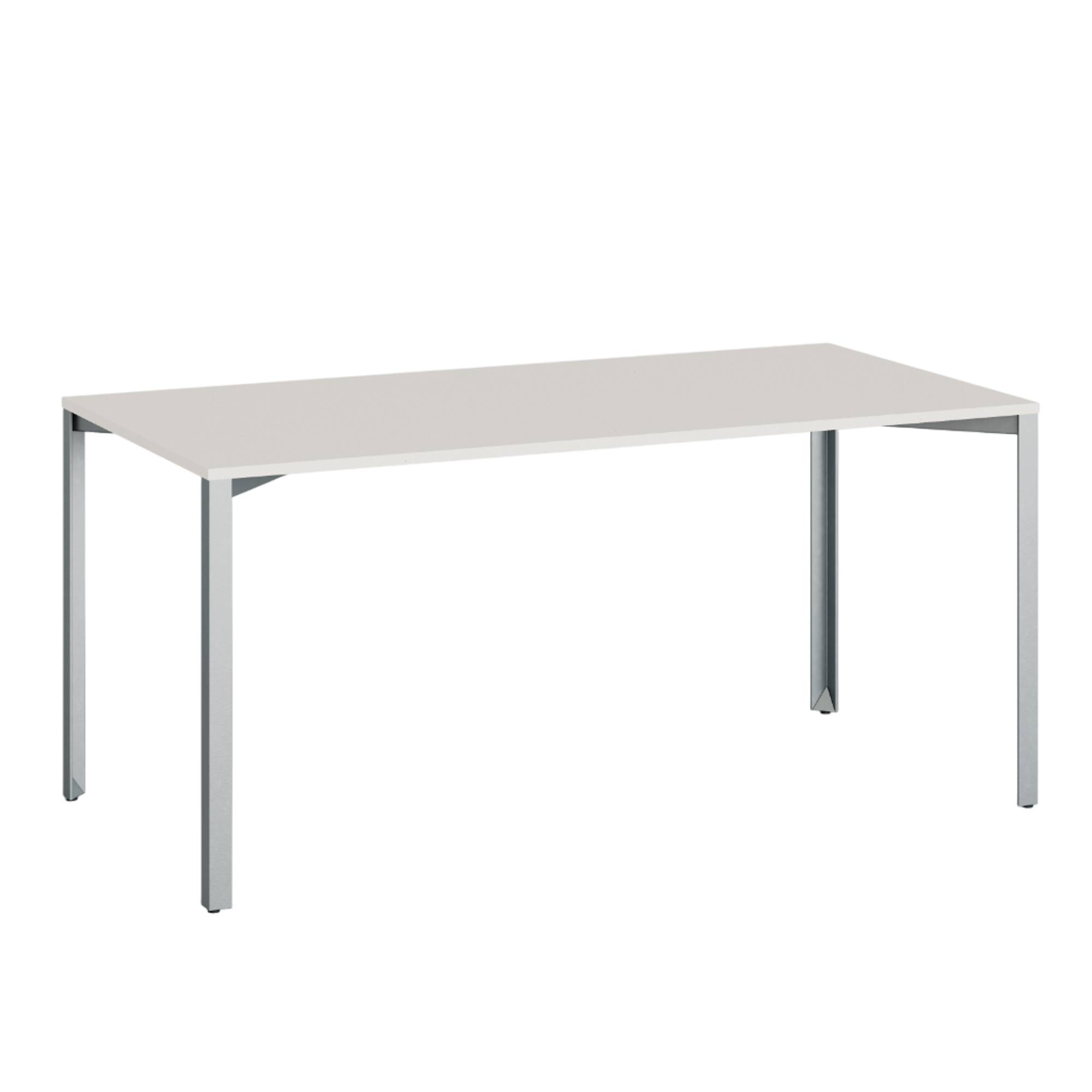 +Halle Grid Table 80x160 Cotton White/ Blue Zinc