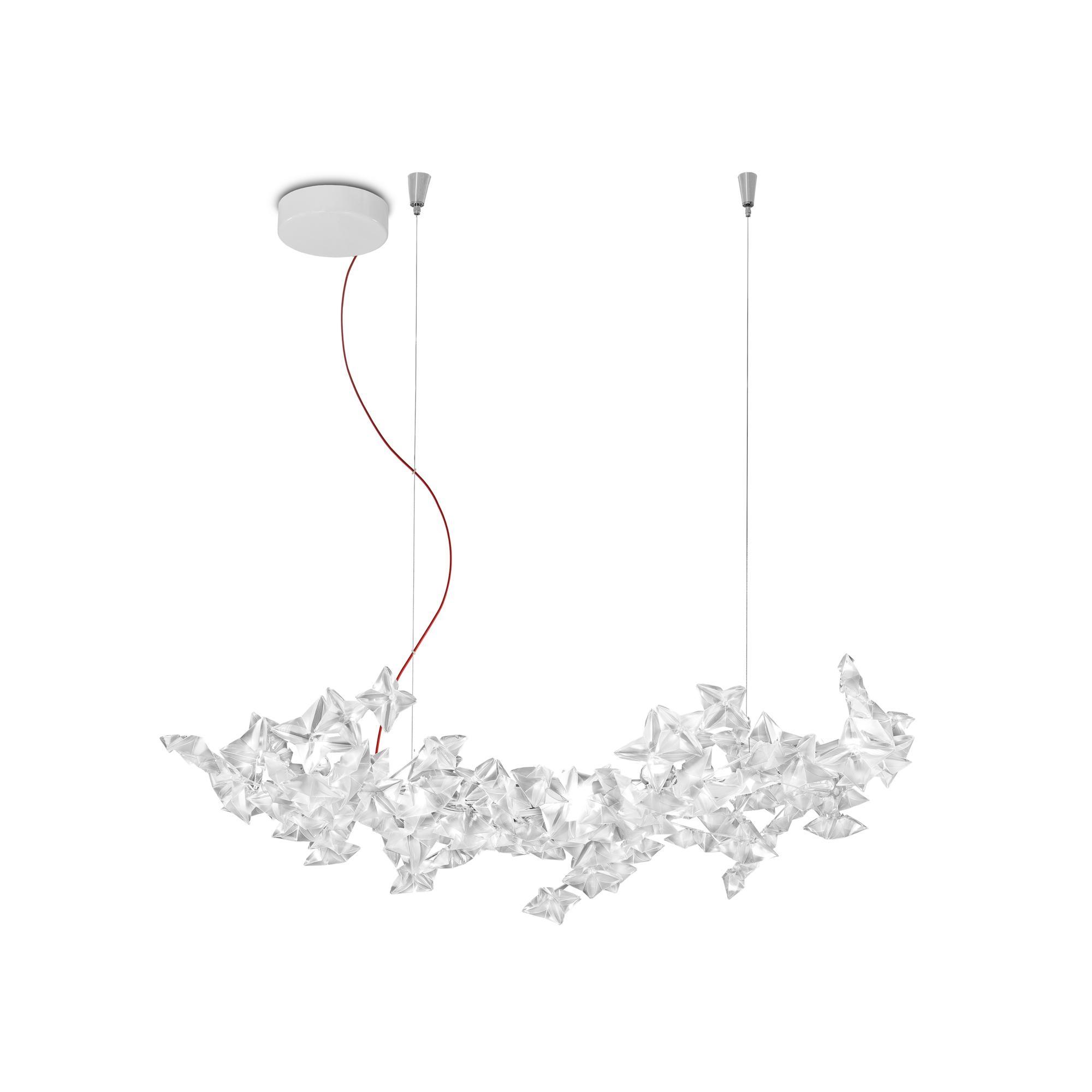 SLAMP Hanami Pendant Large Transparent/ Red Wire