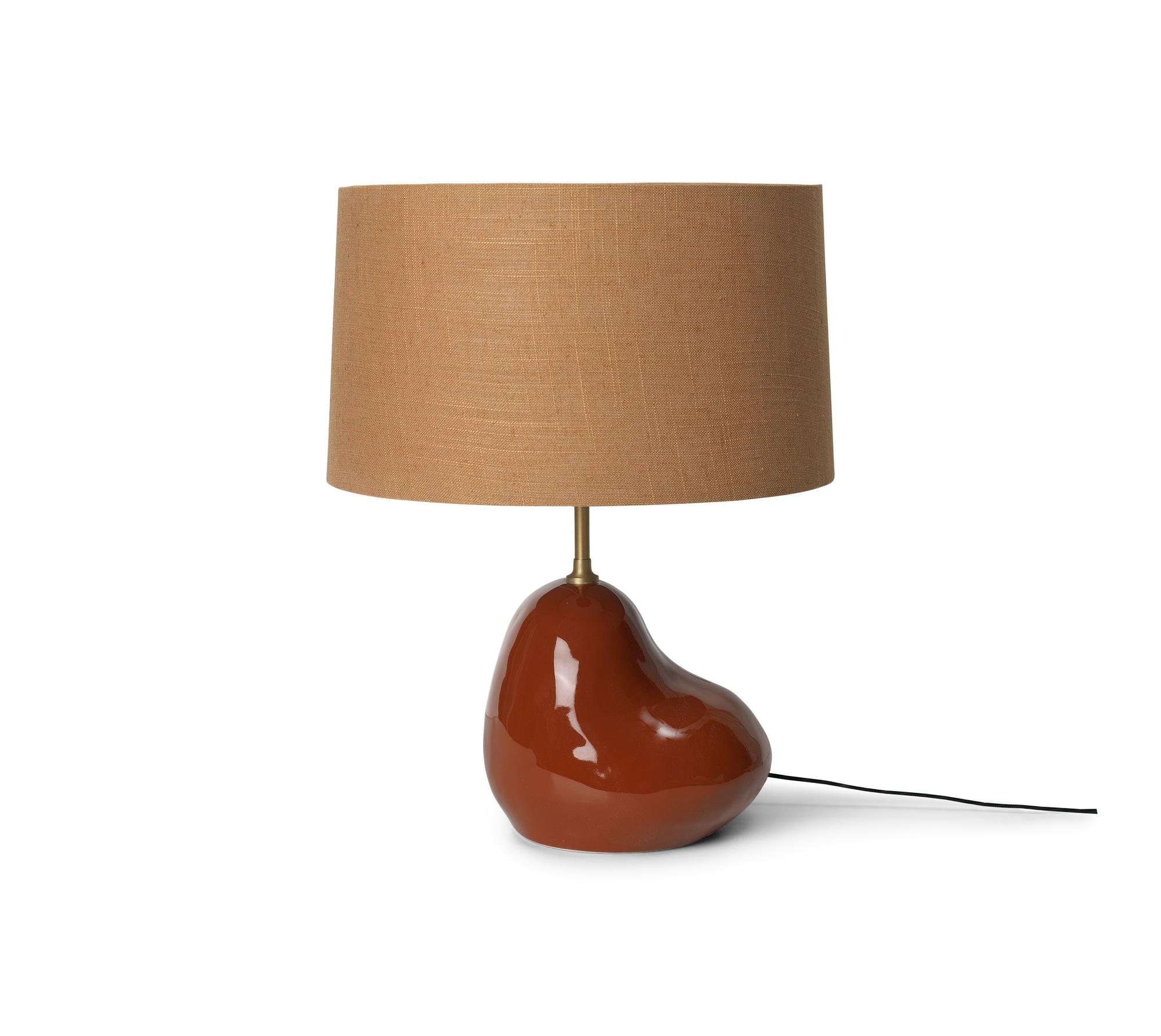 Ferm Living Hebe Tafellamp Klein Terracotta met Curry Lampenkap