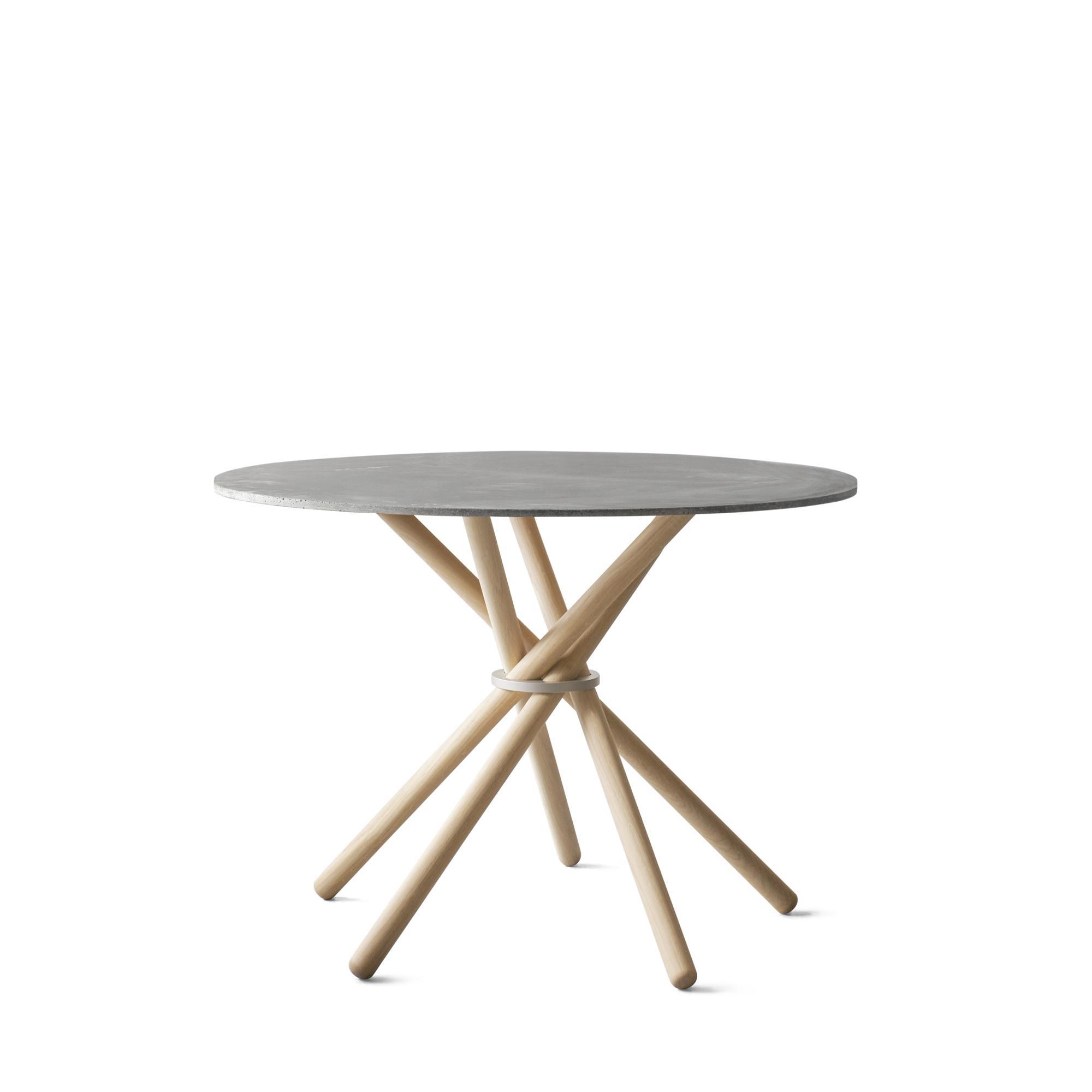 Eberhart Hector 105 Dining Table Light Concrete/Light Oak