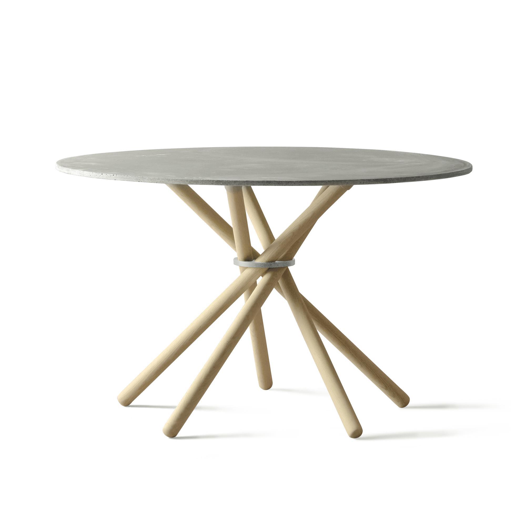 Eberhart Hector 120 Dining Table Light Concrete/Light Oak