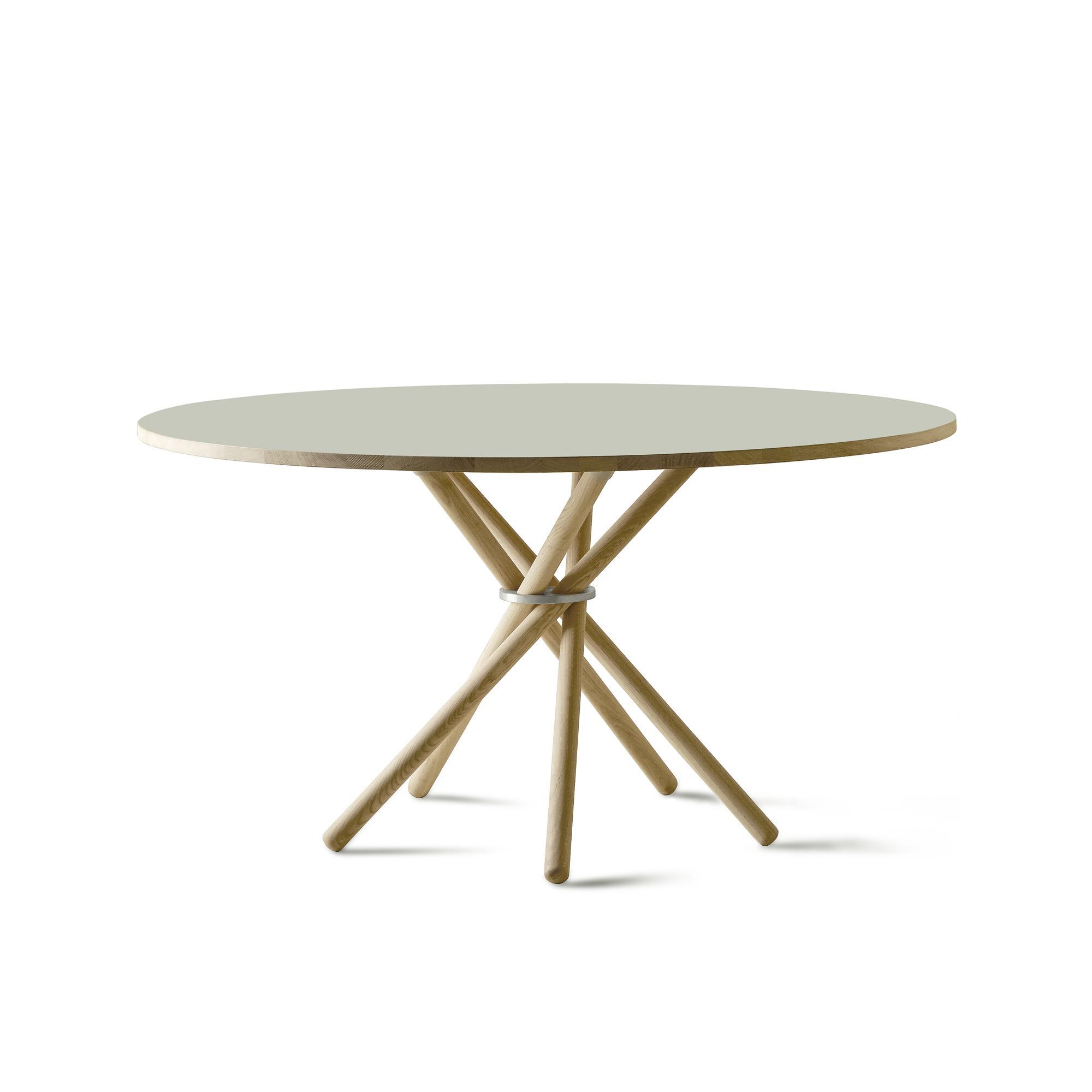 Eberhart Hector 140 Dining Table Mushroom Linoleum/Light Oak