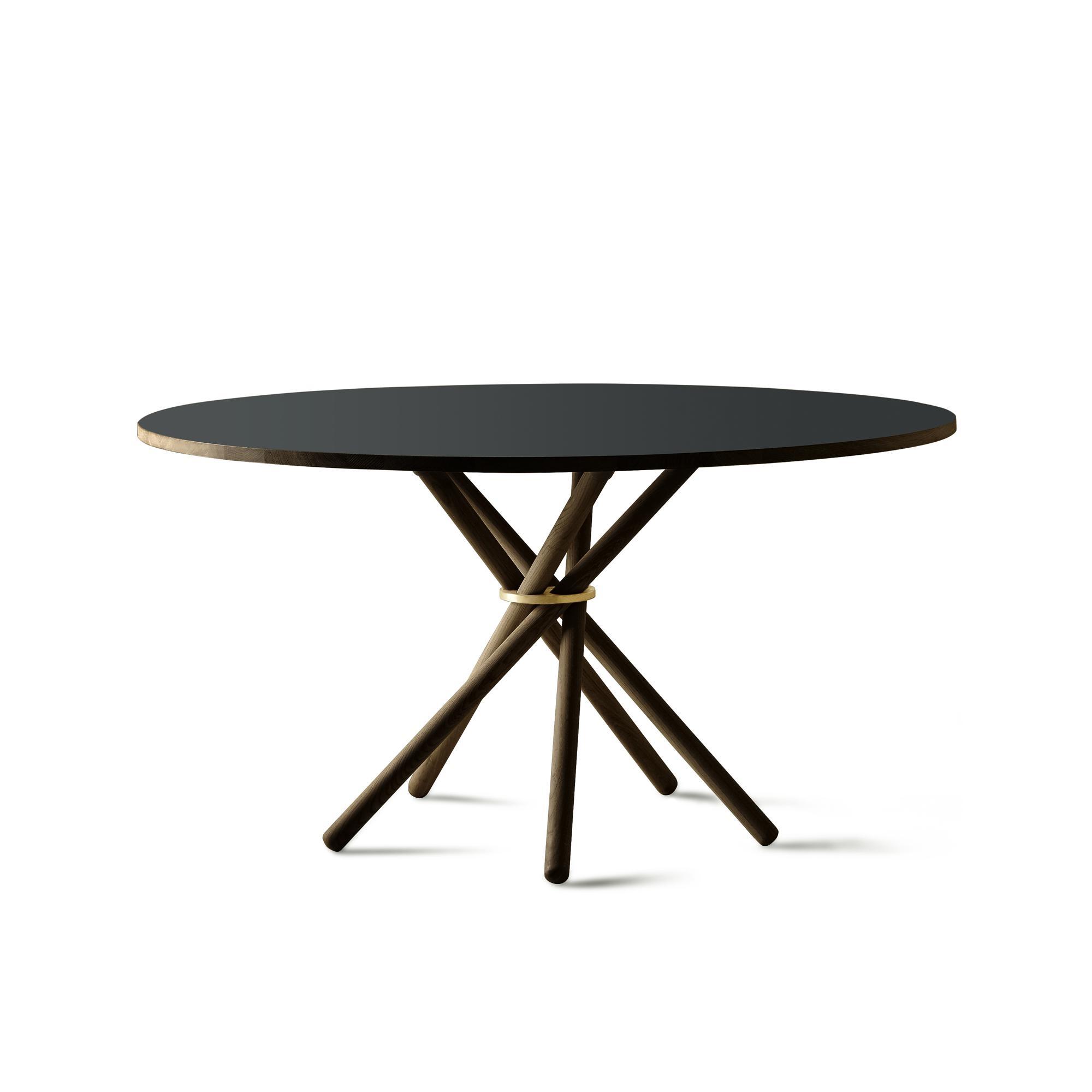 Eberhart Hector 140 Matbord Nero Linoleum/Mörk Ek