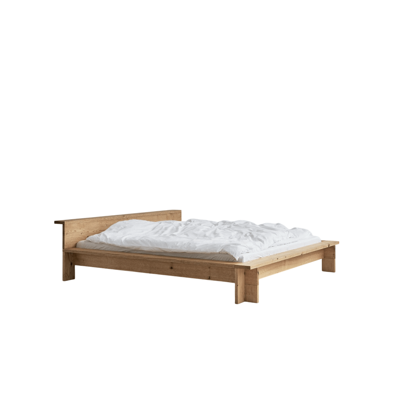 Cadre de lit Rye Sleep Hem 180x200 en chêne Rouge huilé