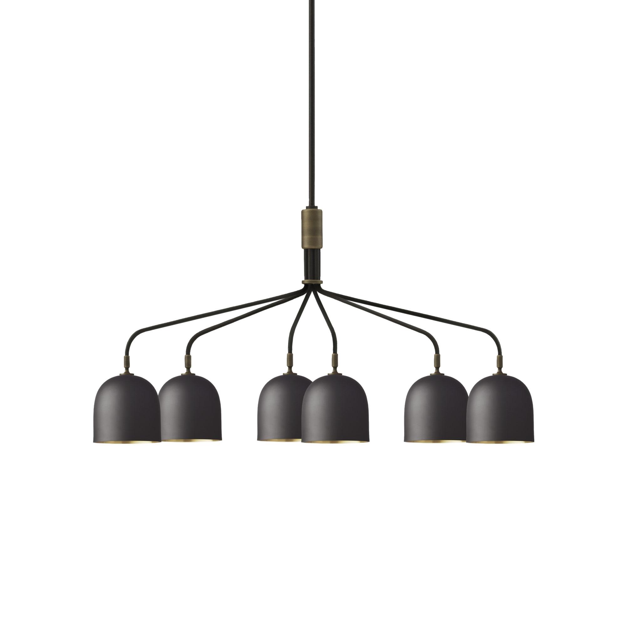 GUBI Howard Chandelier 6 Arm Gunmetal