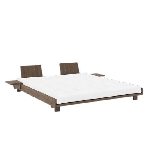 Karup Social Bedframe met 2 Rugleuningen en Nachtkastje 180x200 Cm, Carob Brown