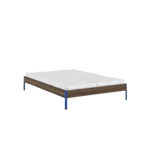 Karup Core Bedframe 140x200 Cm, Johannesbroodbruin/levendig Blauw