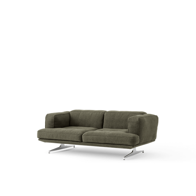 &Tradition Inland AV22 2-Seater Sofa Clay 0014/Poleret Aluminium