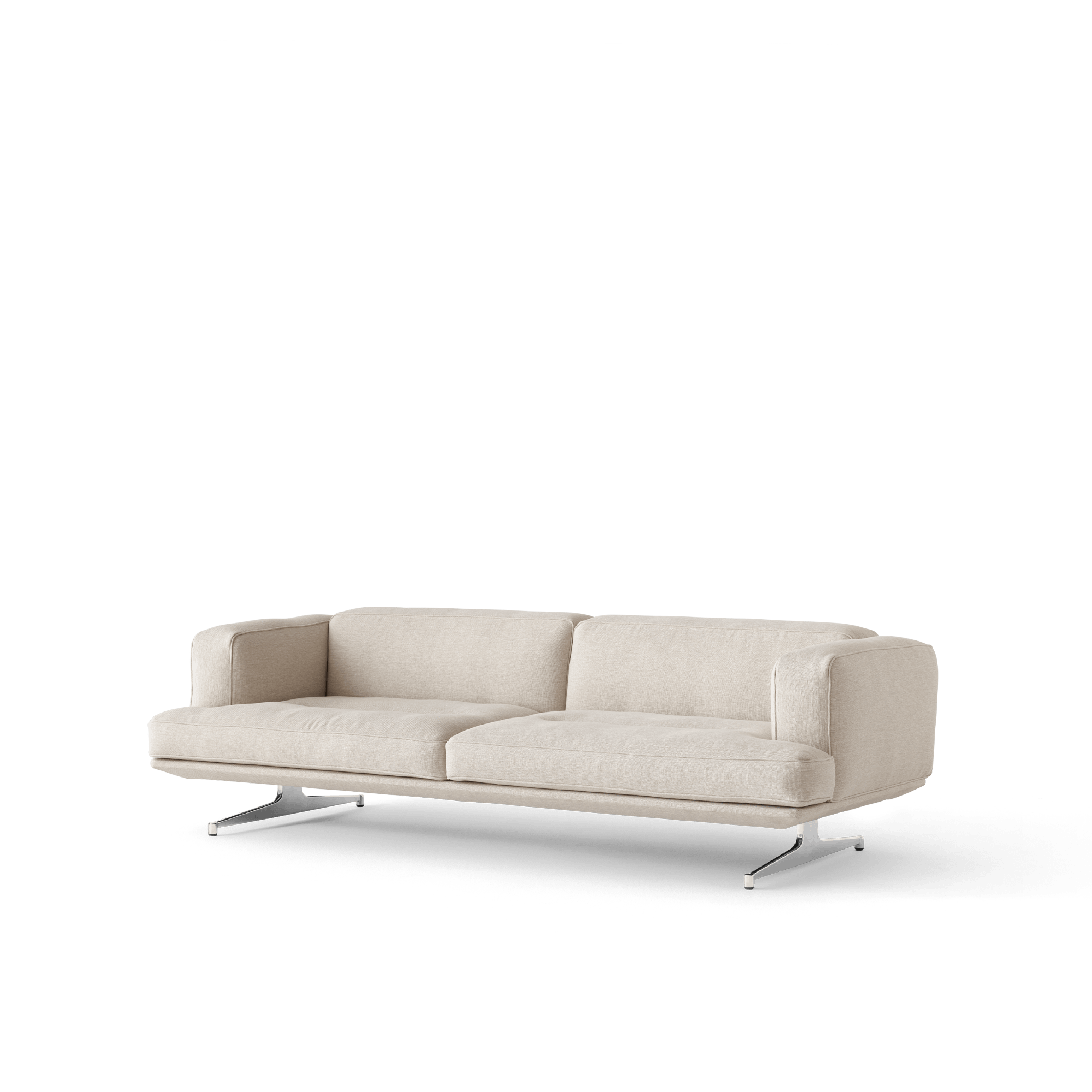 &Tradition Inland AV23 Sofa 3-Personers Clay 0011/Poleret Aluminium