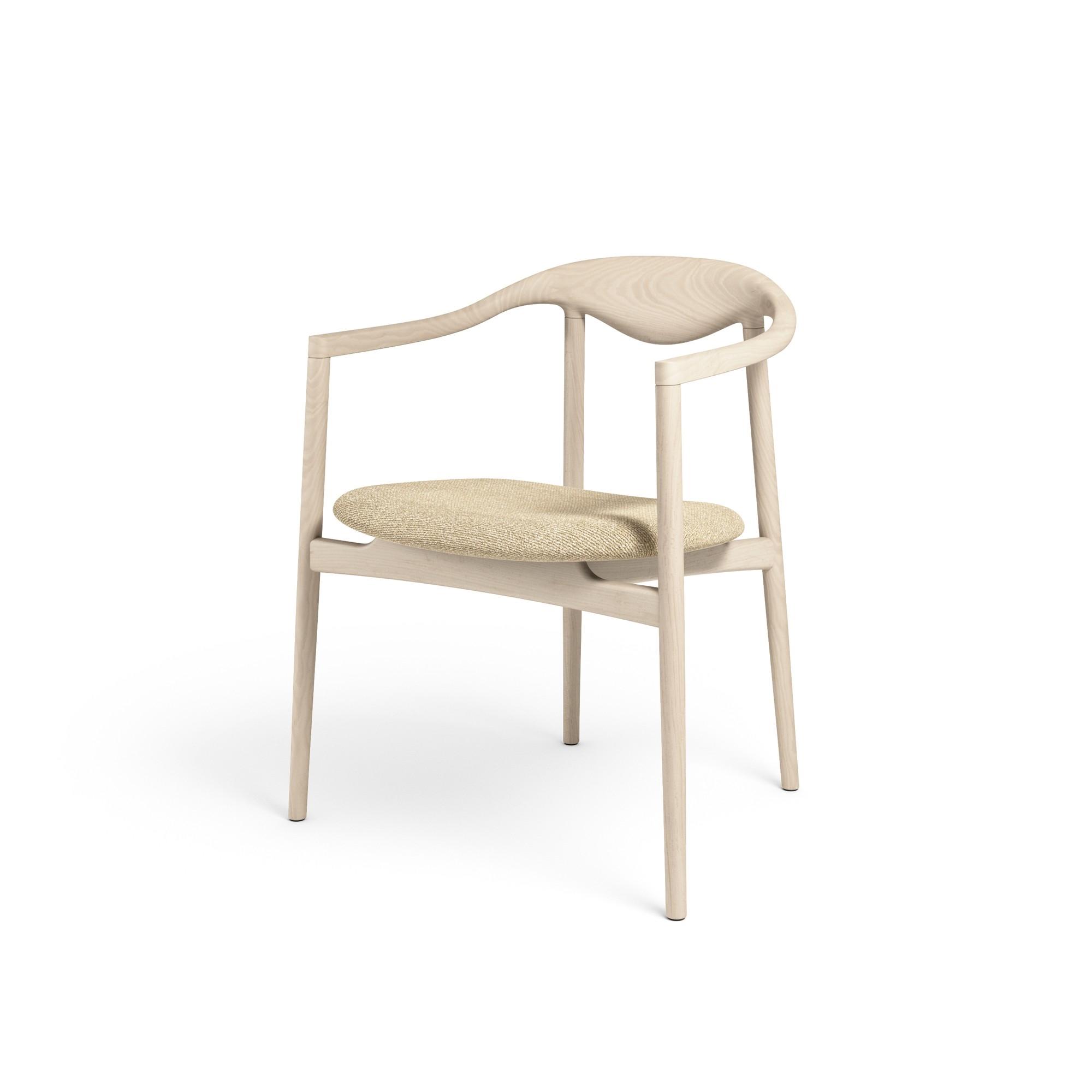 Brdr. Krüger Jari Chaise de Salle à Manger Bois de Frêne Blanc huilé/Crème 0019