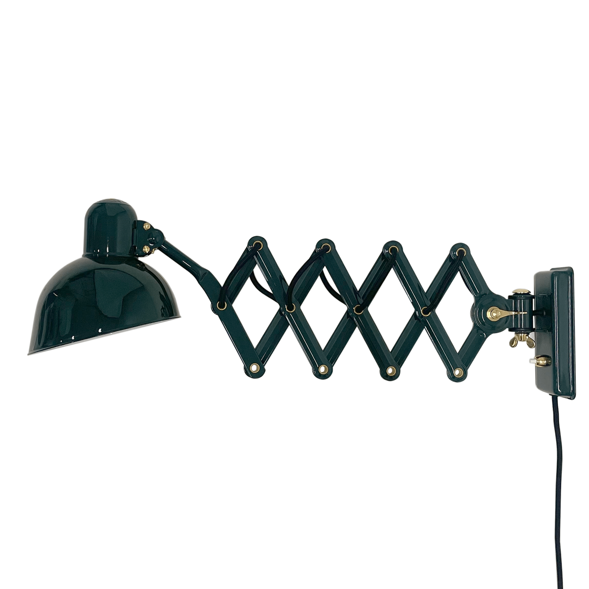 Fritz Hansen Kaiser Idell 6718-W Wandlampe Bespoke Grün/Messing – Exklusive Edition