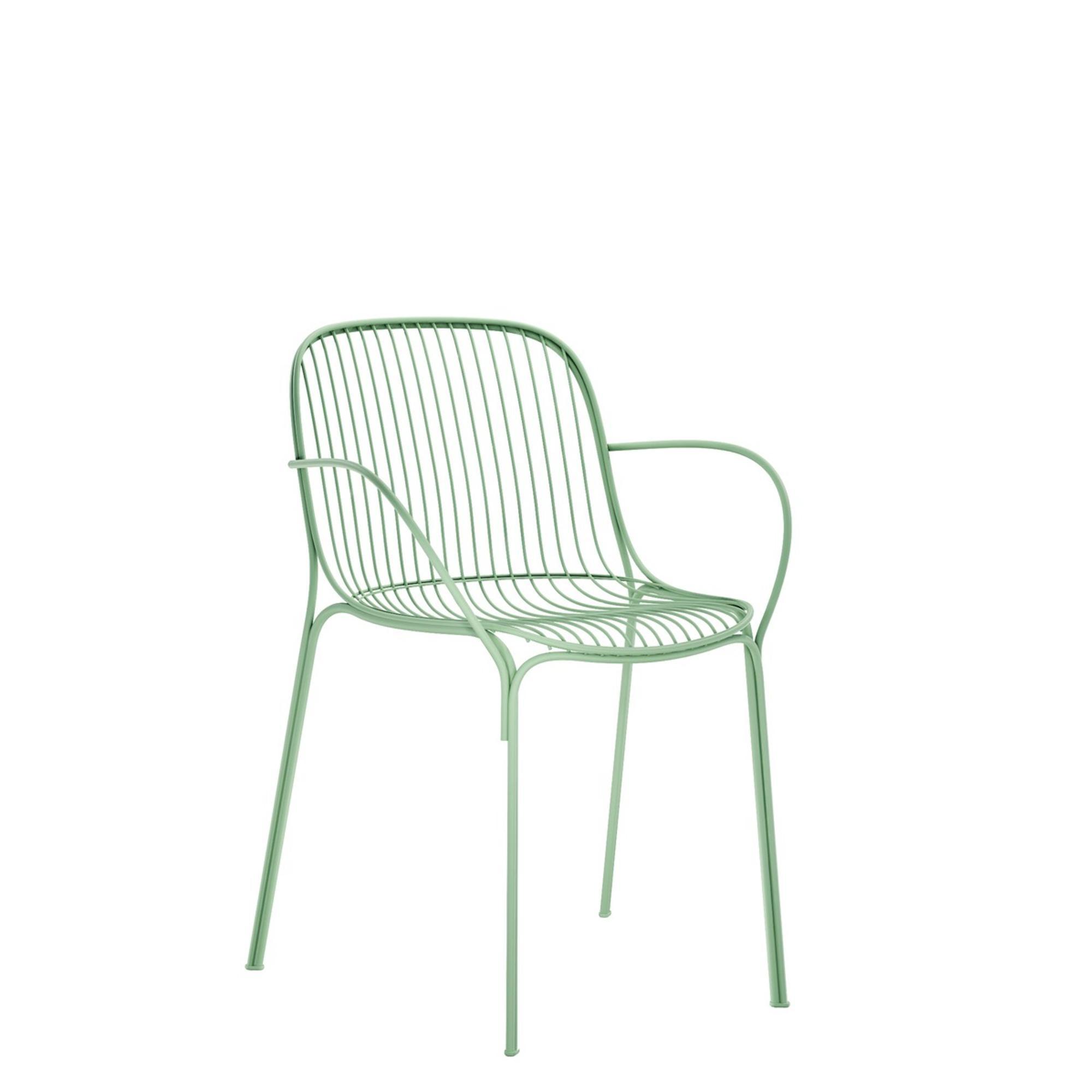 Kartell Hiray Chaise de Salle à Manger avec Accoudoirs Vert