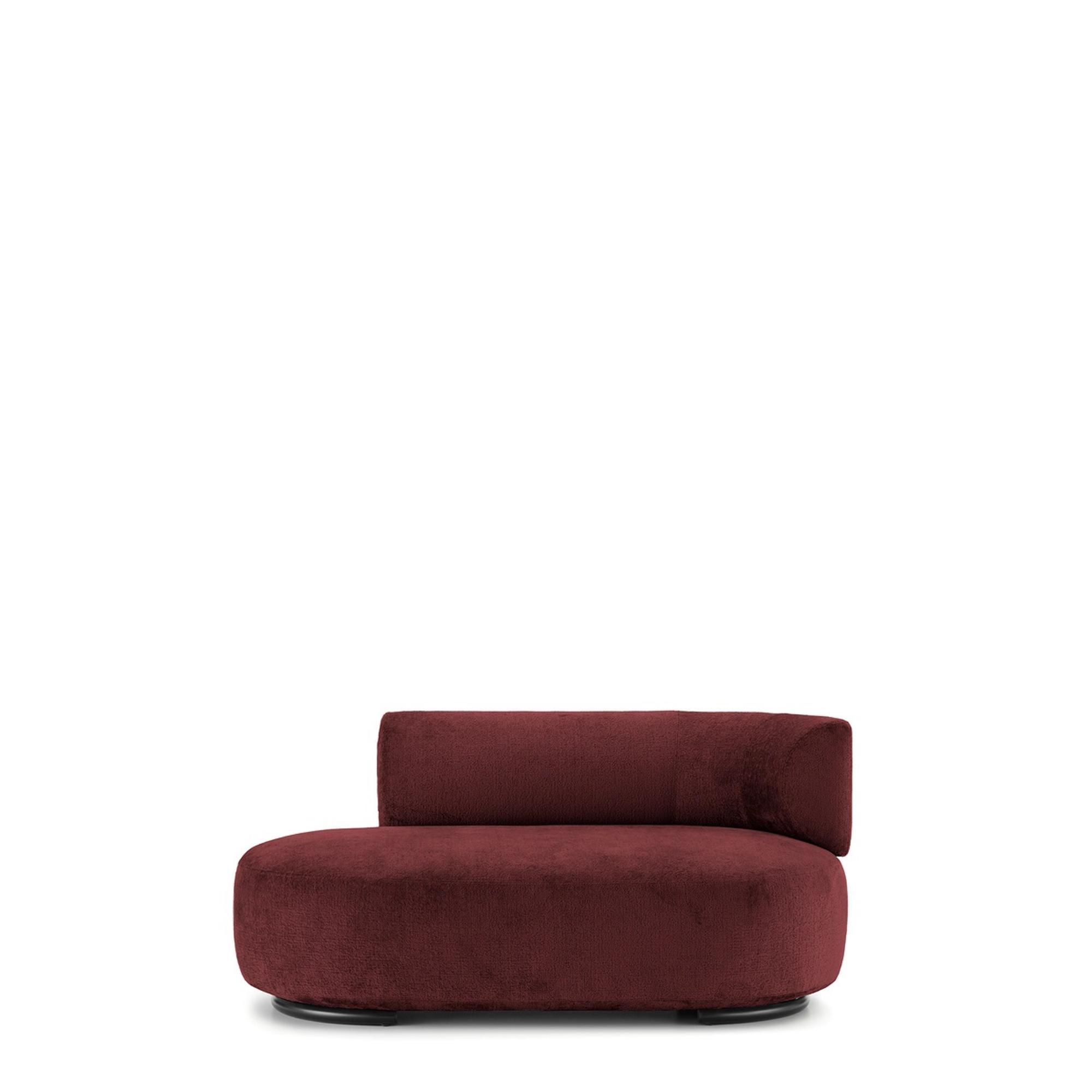 Kartell K-Wait Dormeuse Sofá Derecha Rojo