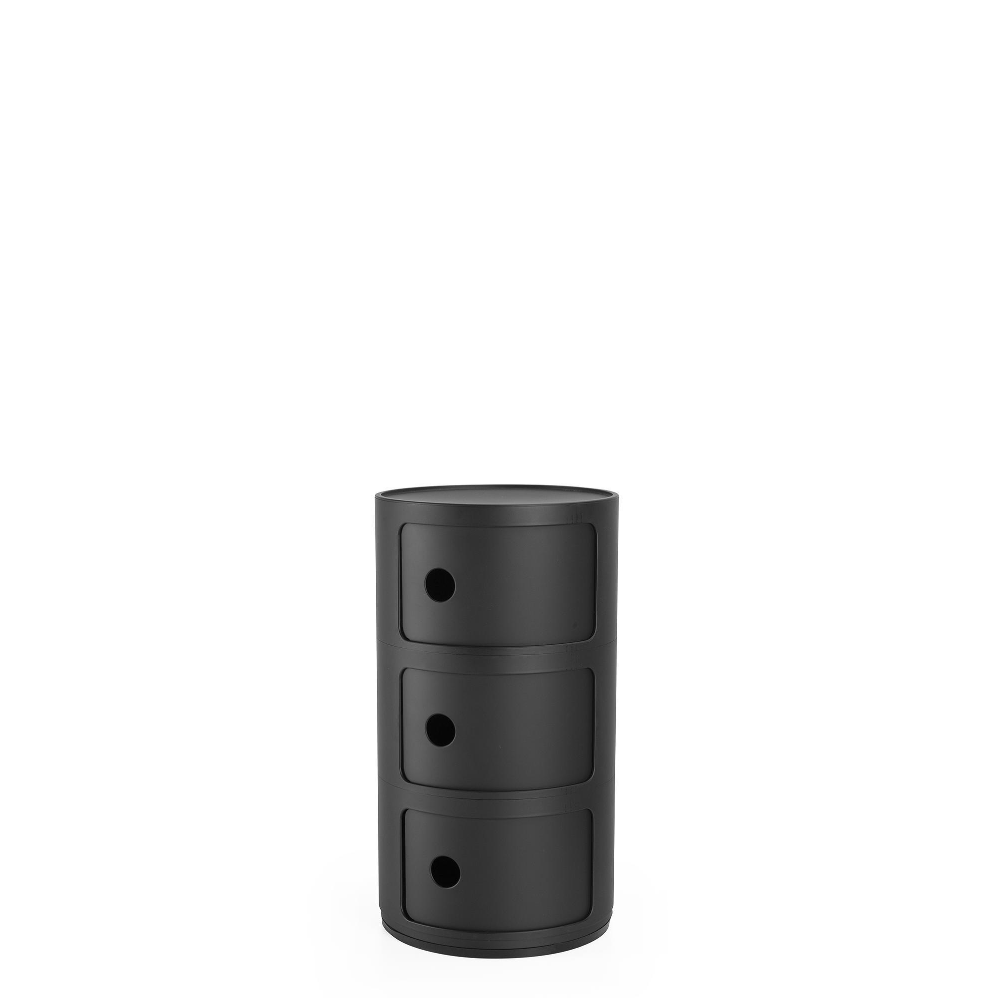 Kartell Componibili 3 Kaappi Matt Black