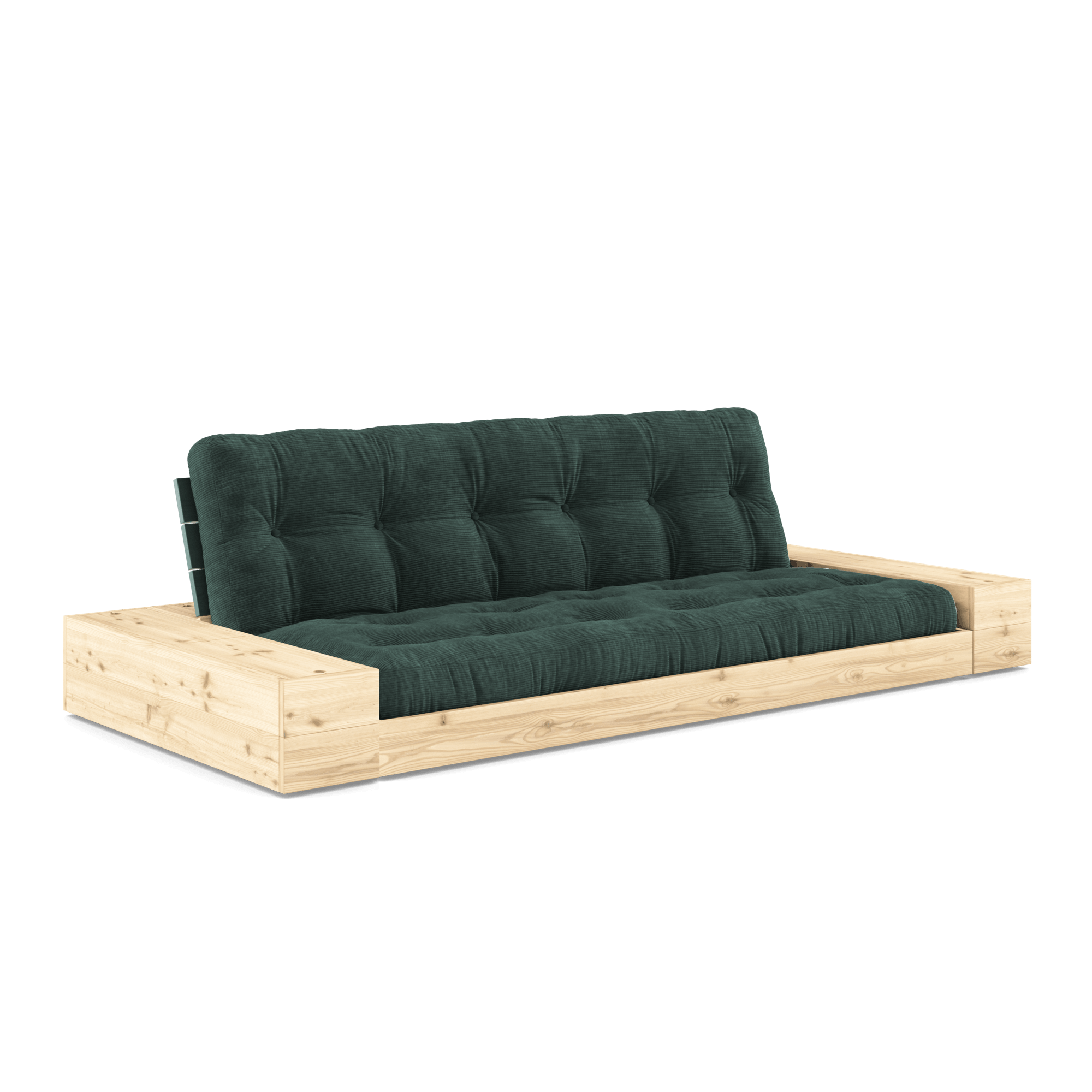 Karup Design Base Vuodesohva Sivulaatikolla Ja 5-kerroksisella Patjalla Lush Green/meriweed