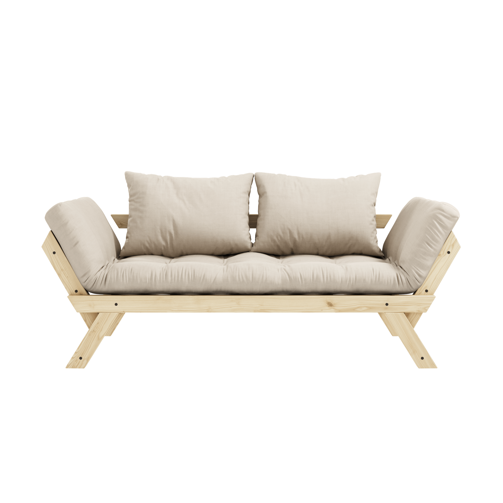 Karup Design Bebop Sofa M. 4-Layer Mattress 747 Beige/ Clear Lacquered