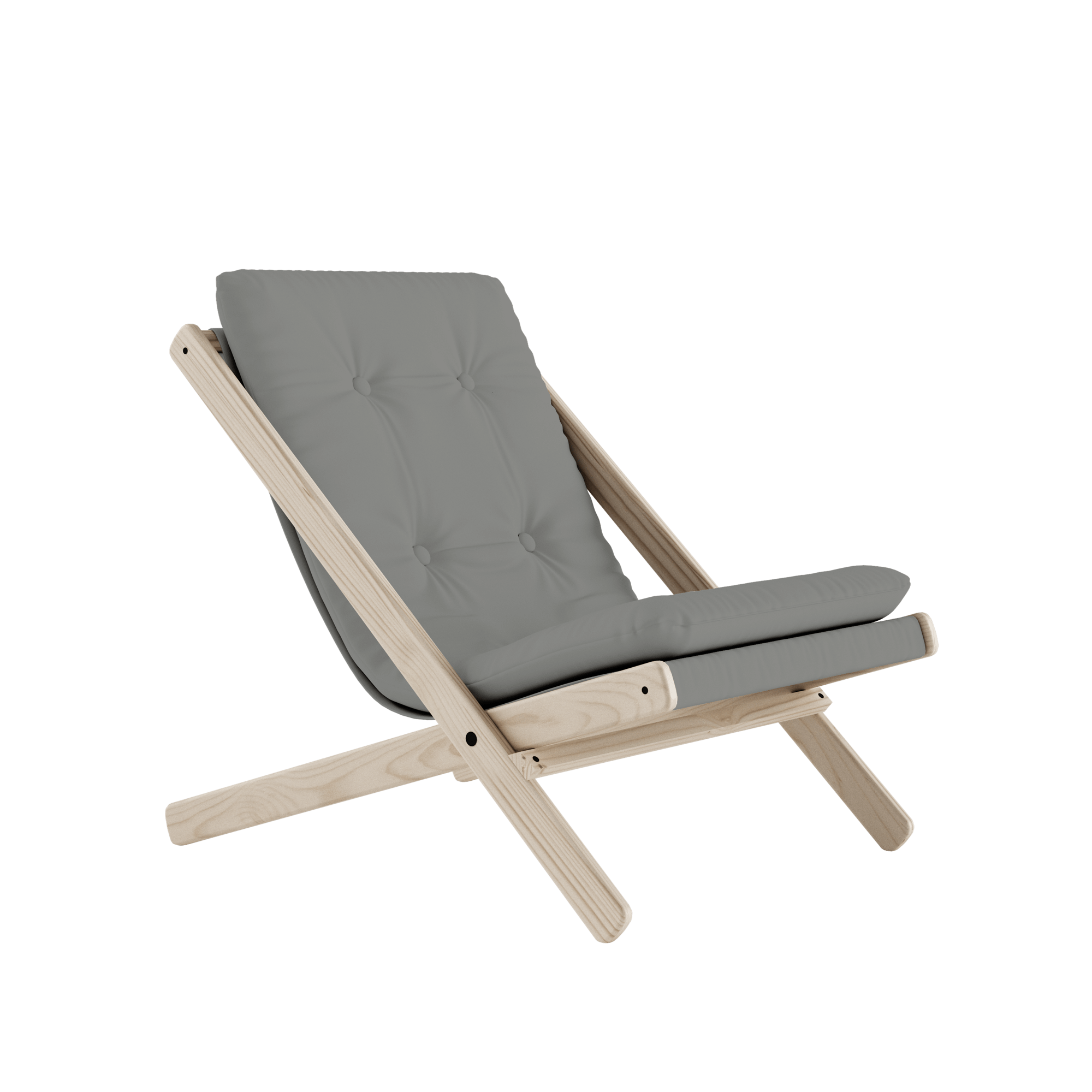 Karup Design Boogie Armchair With Mattress 746 Grey/Raw Beech