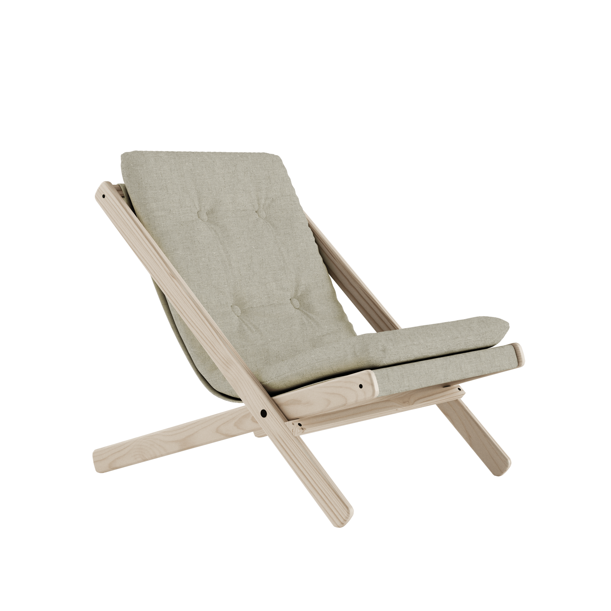 Karup Design Boogie Armchair M. Mattress 914 Linen/Raw Beech