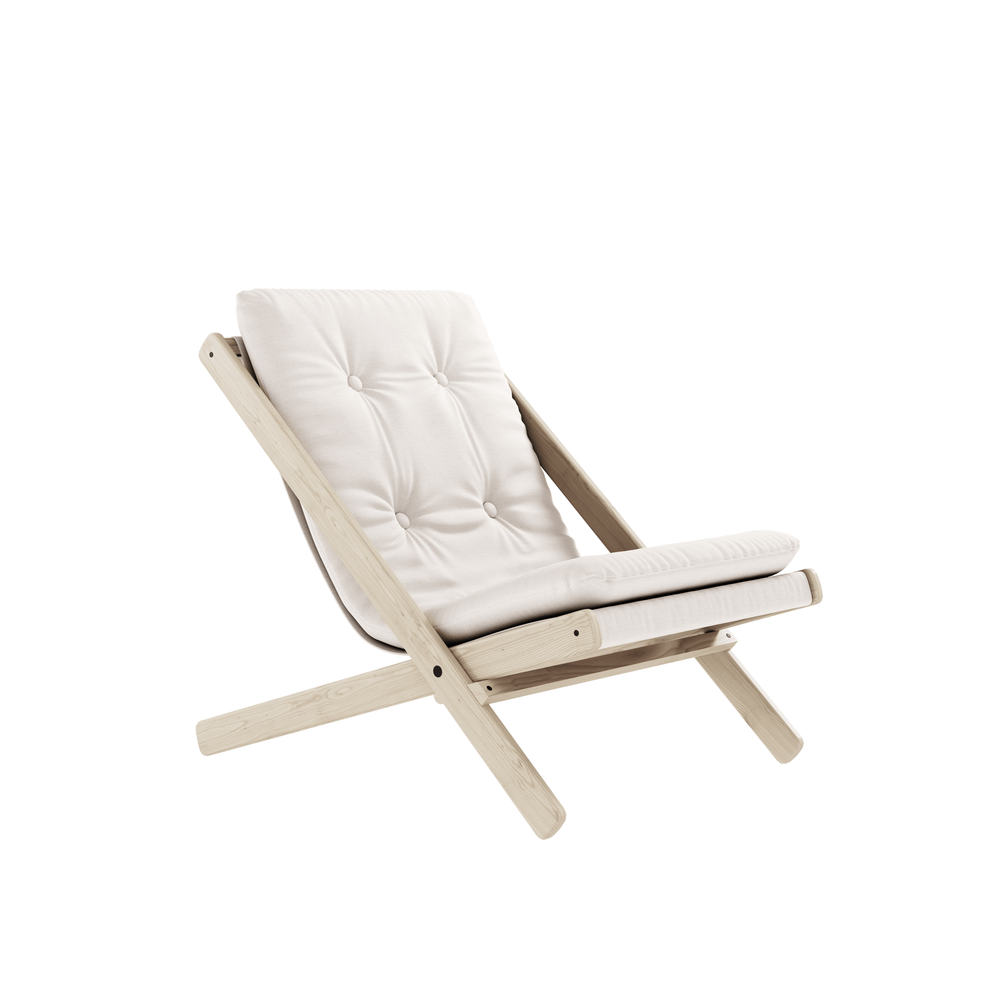 Karup Design Sillón Boggie Con Colchón Outdoor 401 Blanco/Haya Aceitada