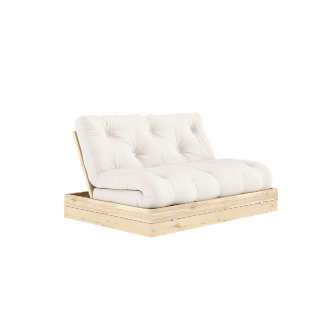 Karup Design Sovesofa med madrass, 140×200, naturlig/klarlakkert