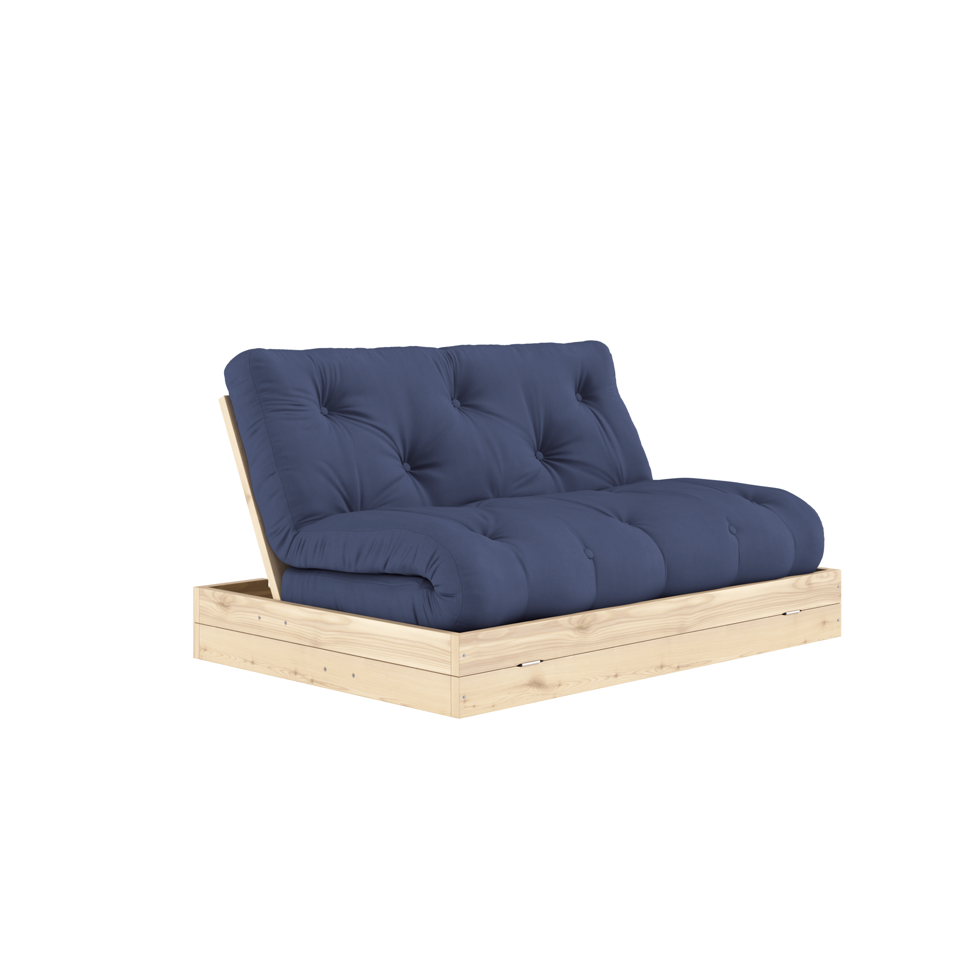 Karup Design Flip Sofa Bed With Mattress 140x200 Navy/Clear Lacquered