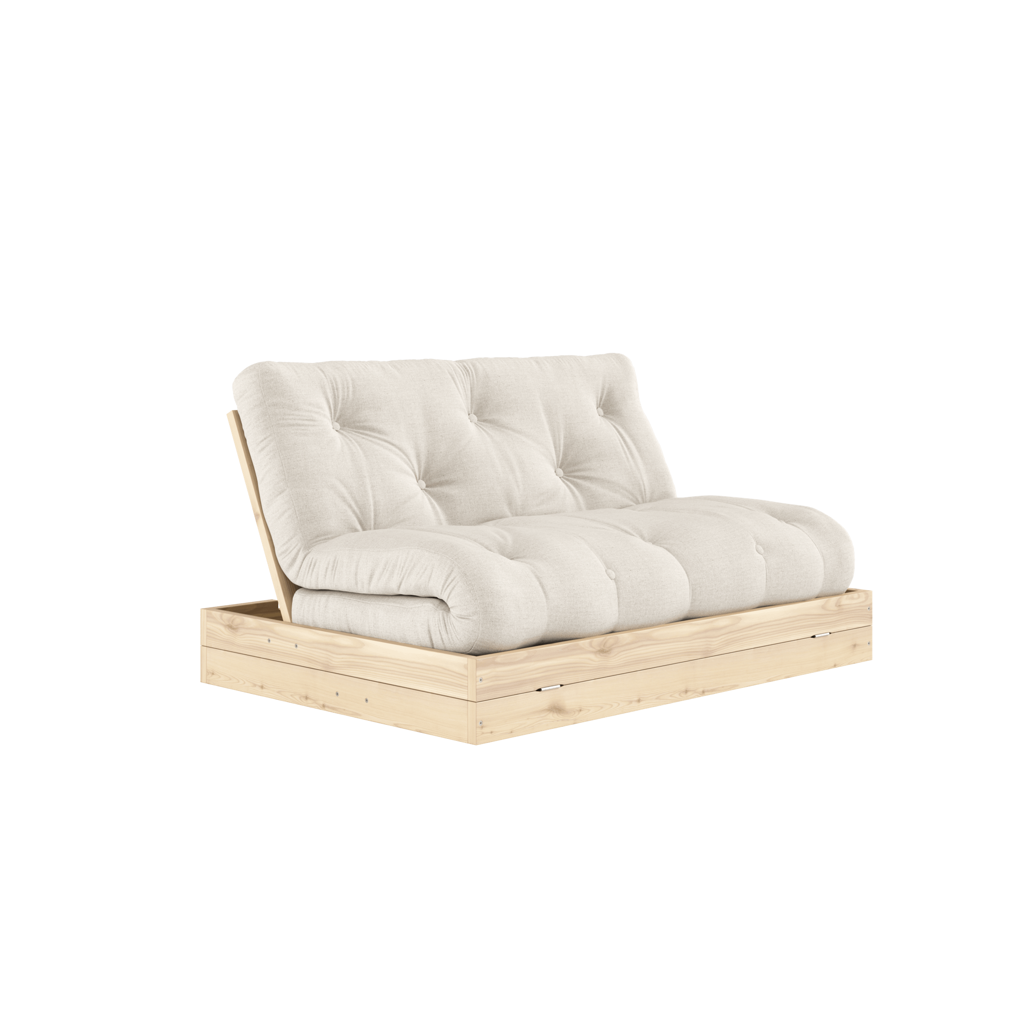 Karup Design Flip Sofa Bed With Mattress 140x200 Linen/Clear Lacquered
