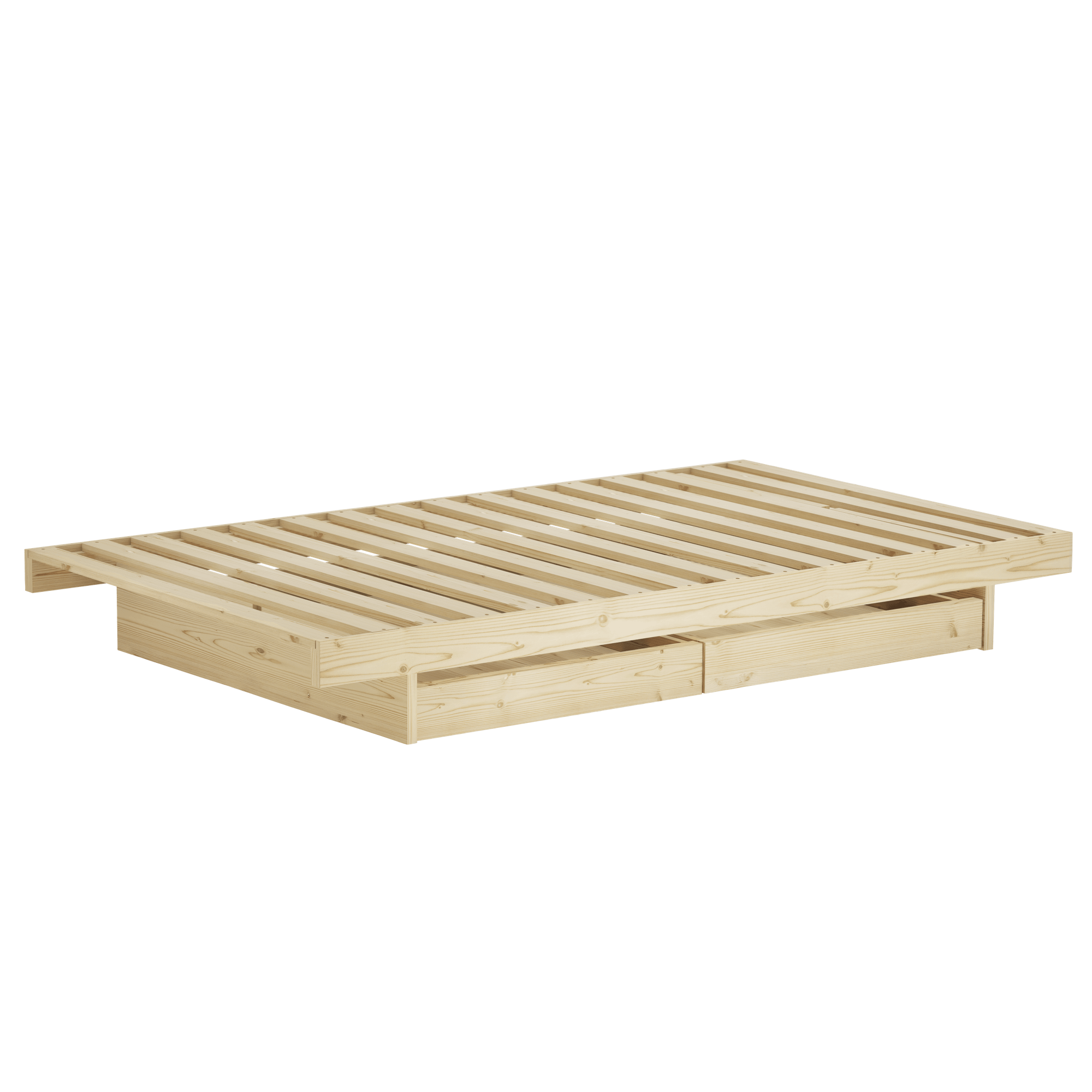 Karup Design Estructura de Cama Kanso con 2 Cajones 90x200 Crudo